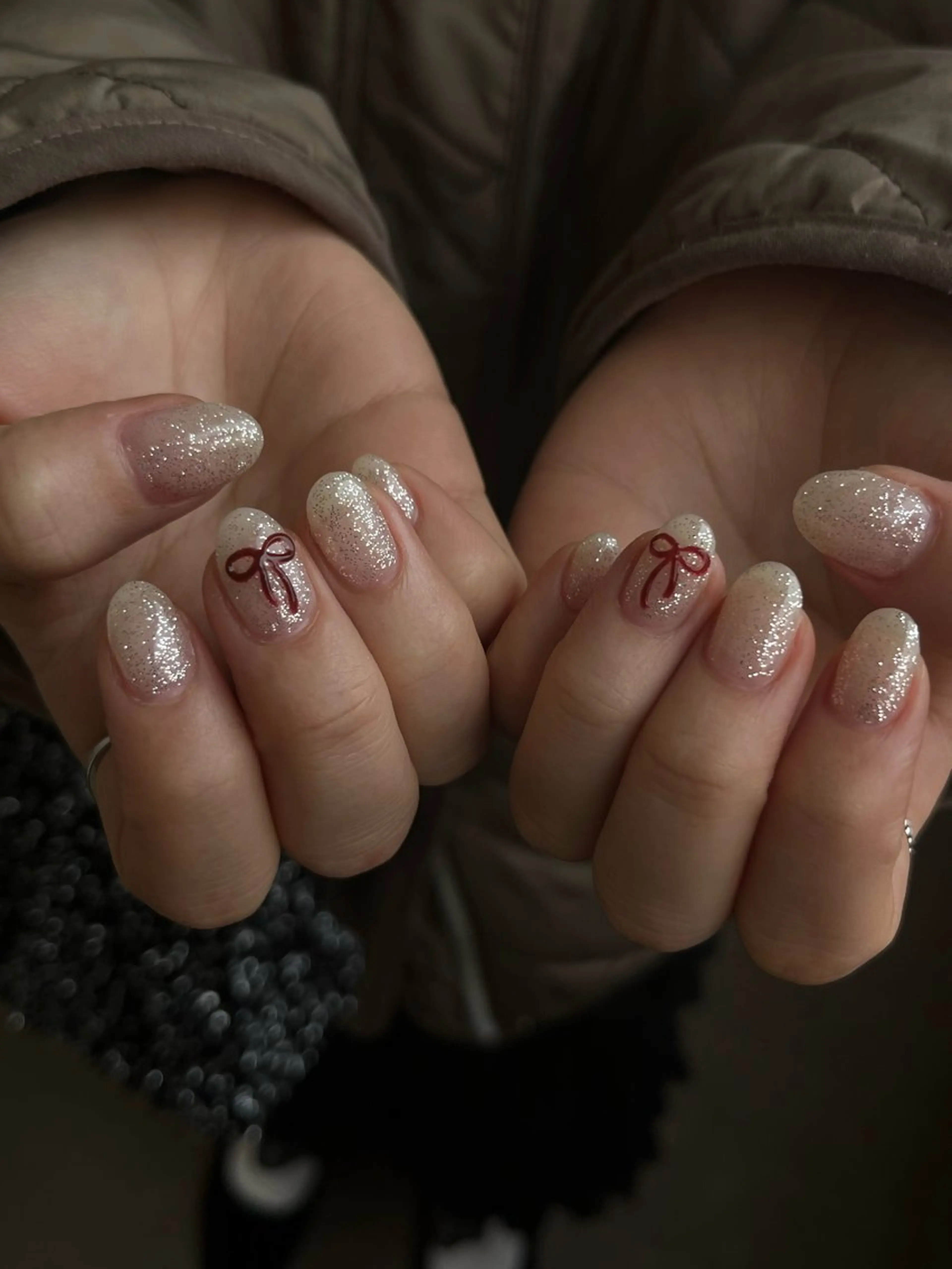 ネイル リボン Ray. ちゅるん系ニュアンスのエステ・リラクイメージ