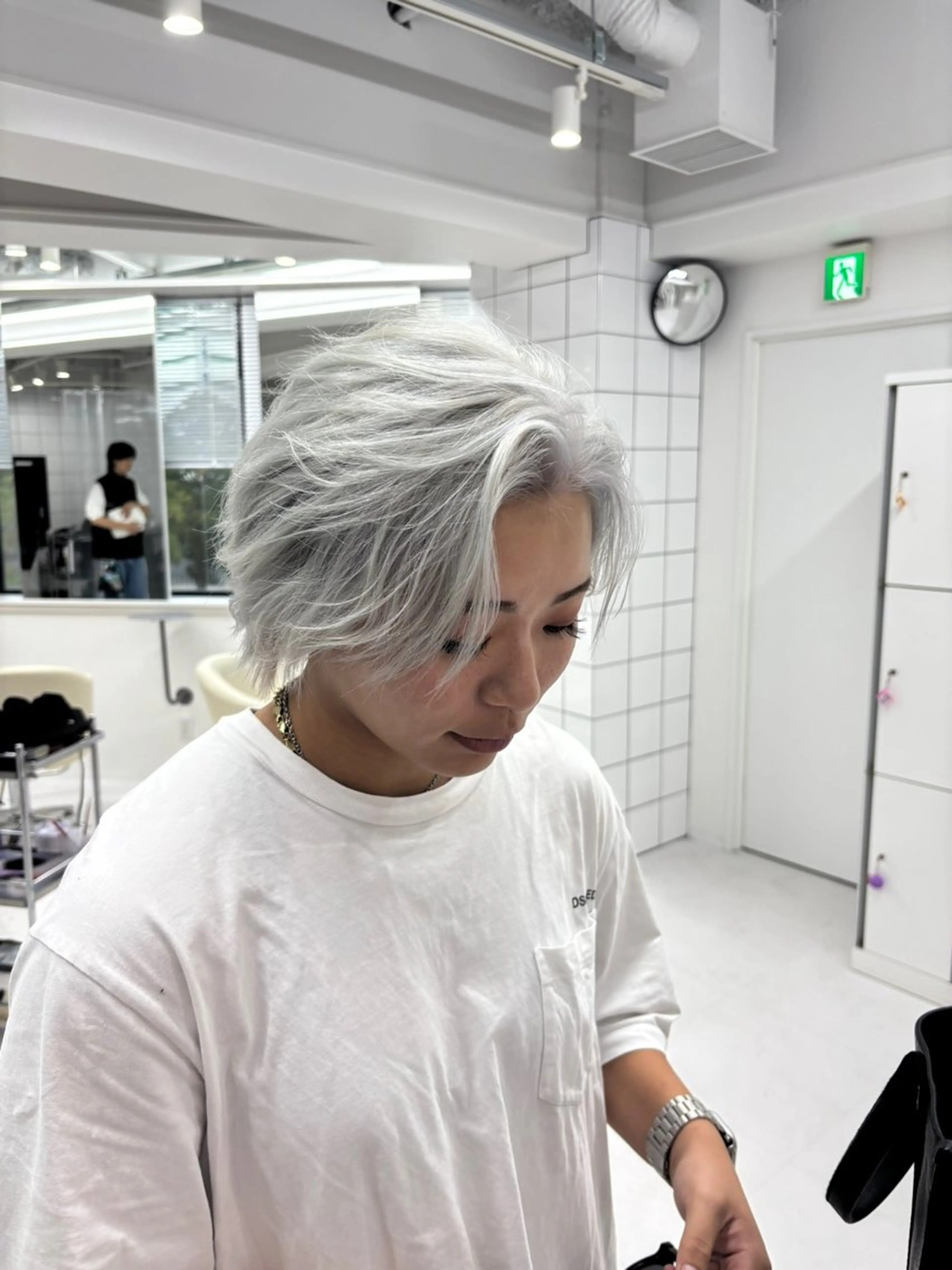 ショート カラー ヘアカラー トリートメント パーマ&ブリーチ /飯牟田/GEAR.のヘアスタイル