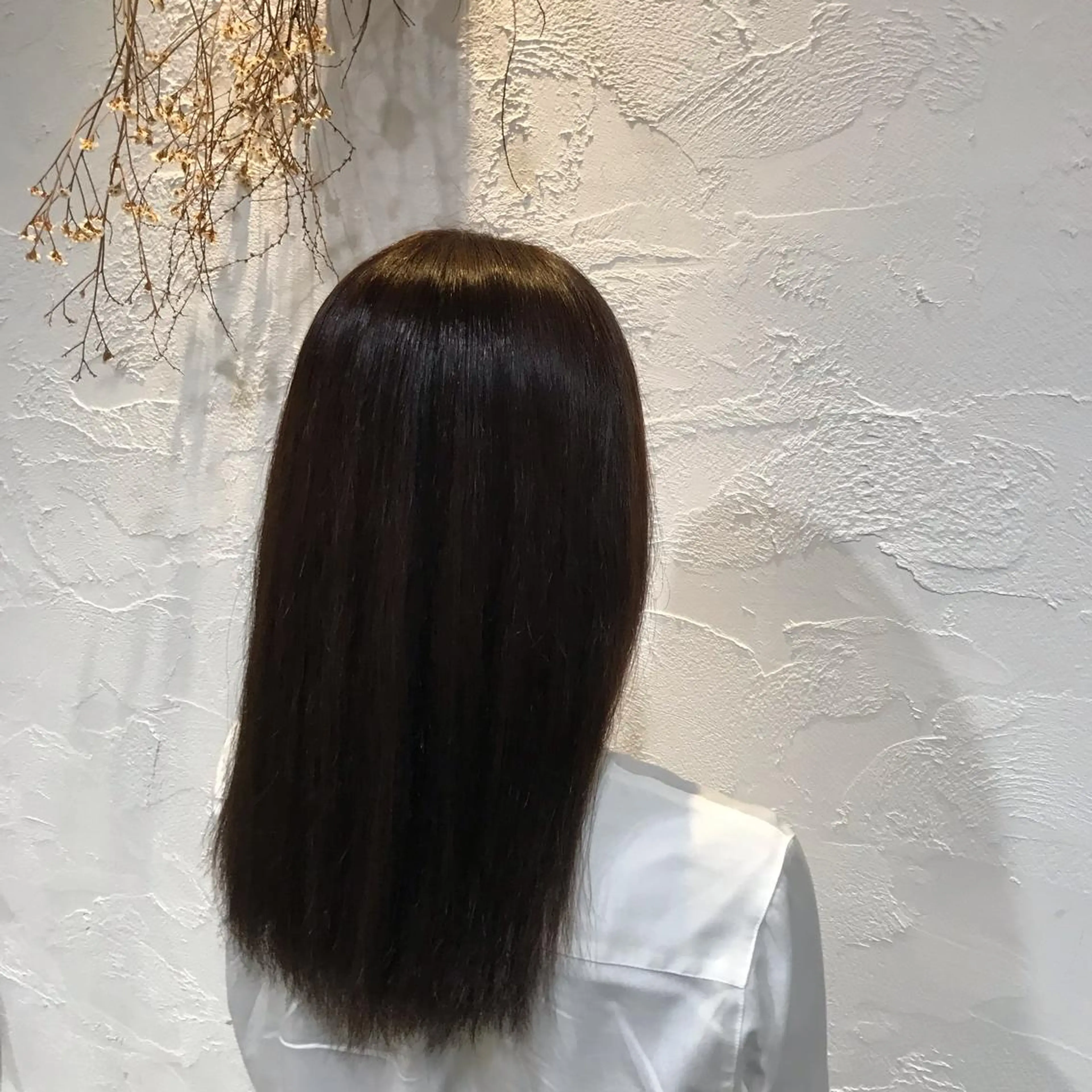 セミロング 縮毛矯正 Keshiki大名 安部 真輝のヘアスタイル