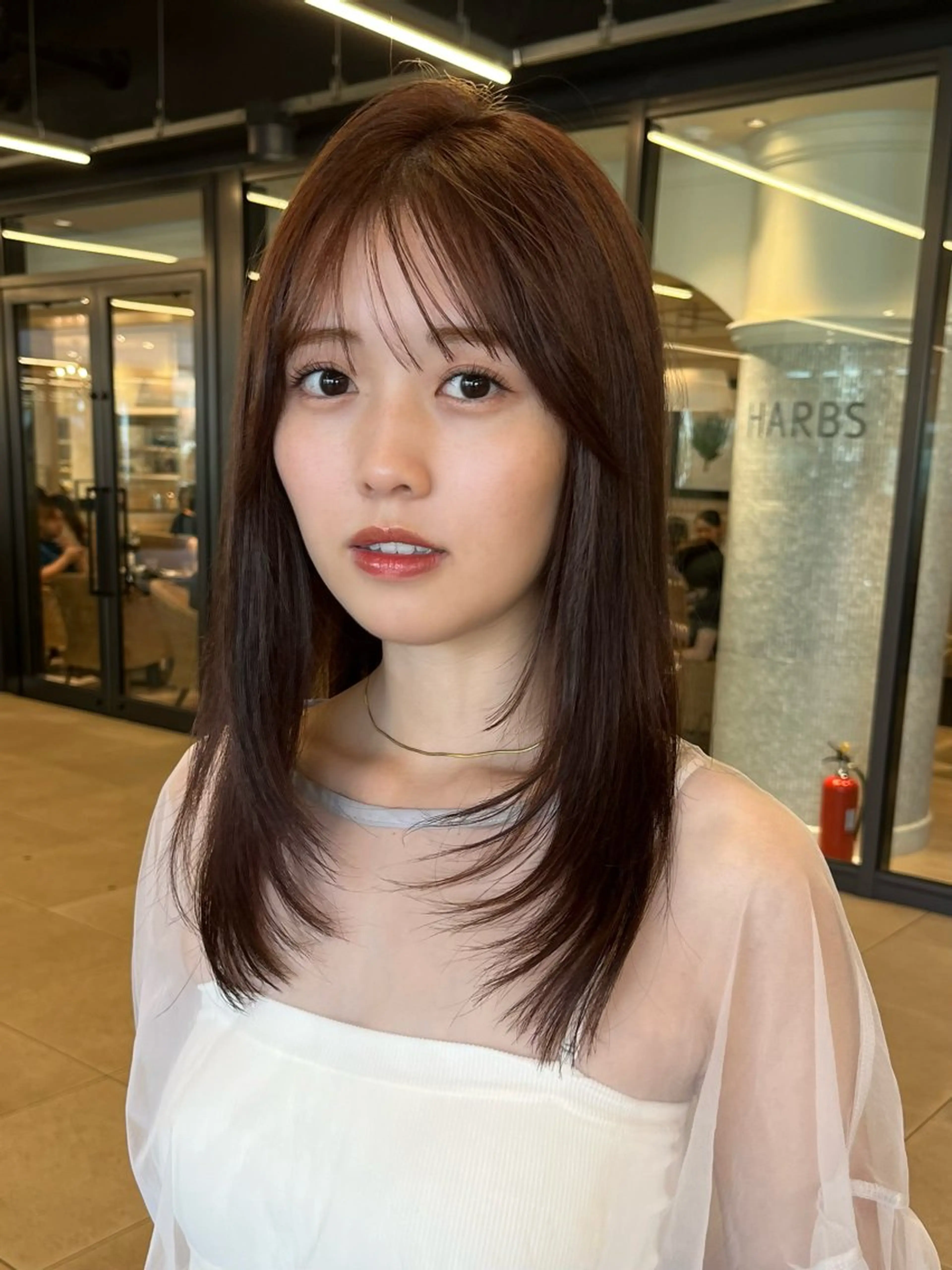 セミロング レイヤーカット 小顔カット カット トリートメント PULSE yokohama所属・タッセルボブ/韓国 レイヤー/髪質改善のヘアスタイル