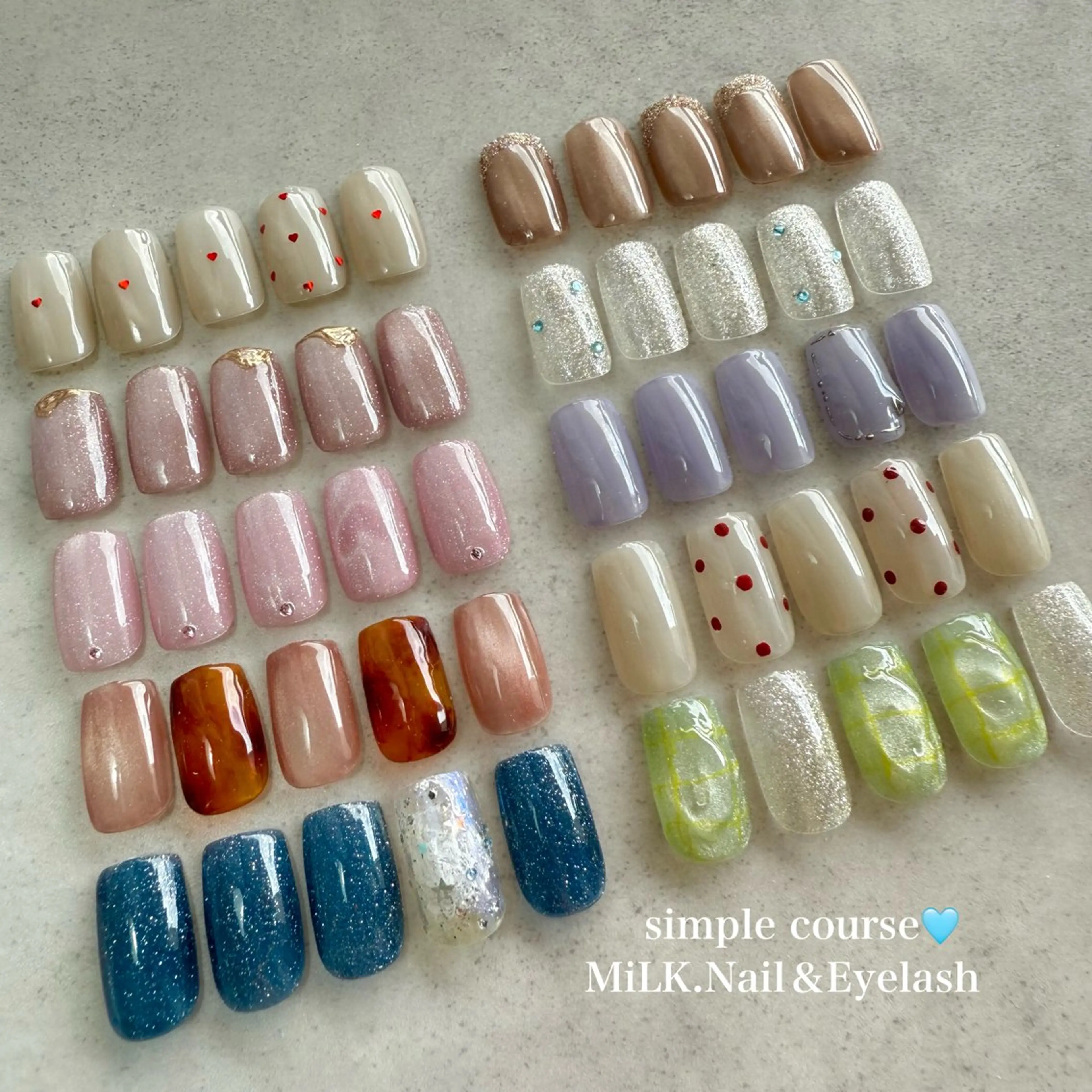 ネイル シンプルネイル ハンドネイル MiLK. wakaのマツエク・マツパデザイン