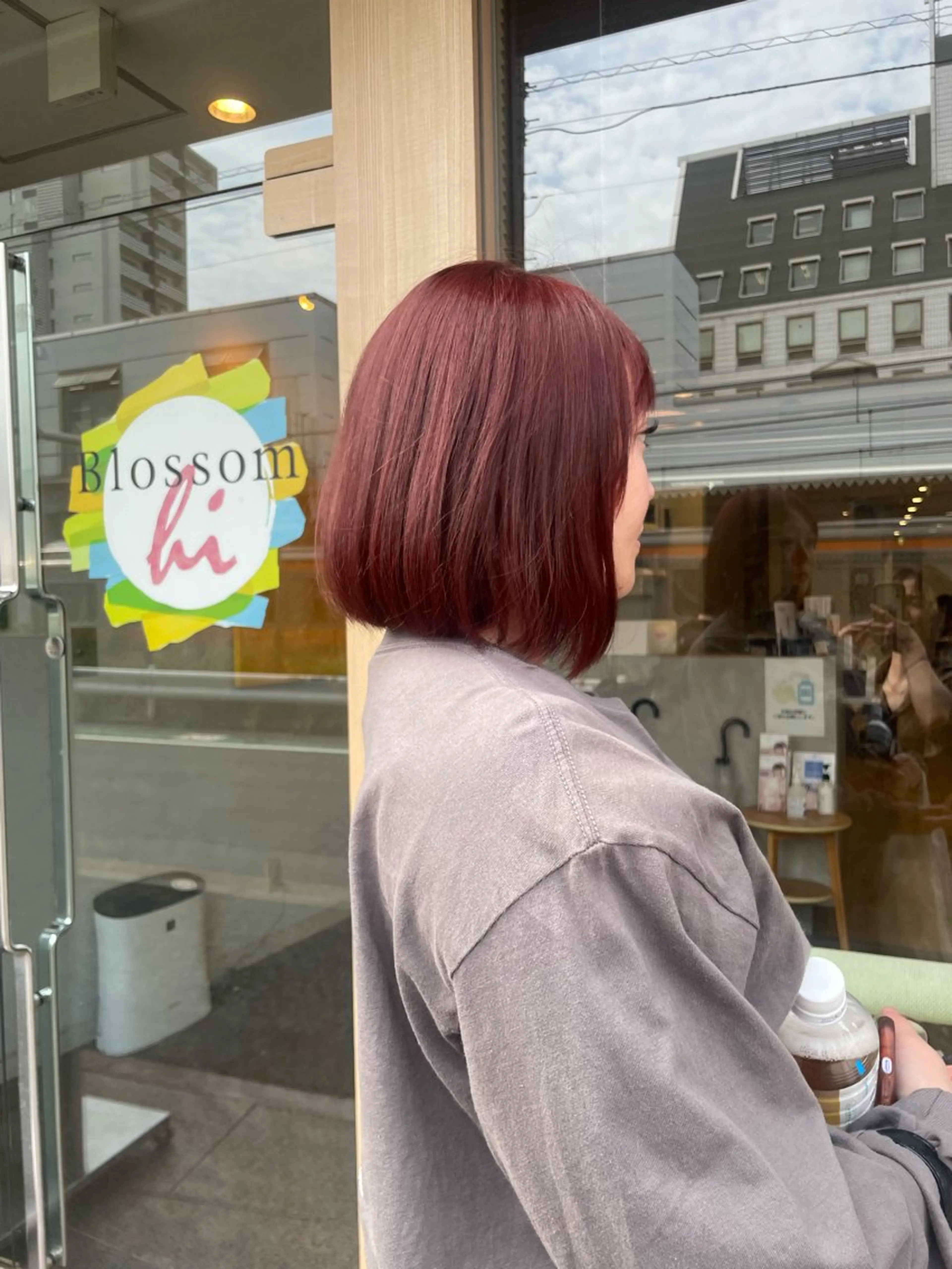 ショート カラー ブリーチ ブリーチなしカラー レッドカラー 髪質改善/Bloss om🌷高橋沙衣のヘアスタイル