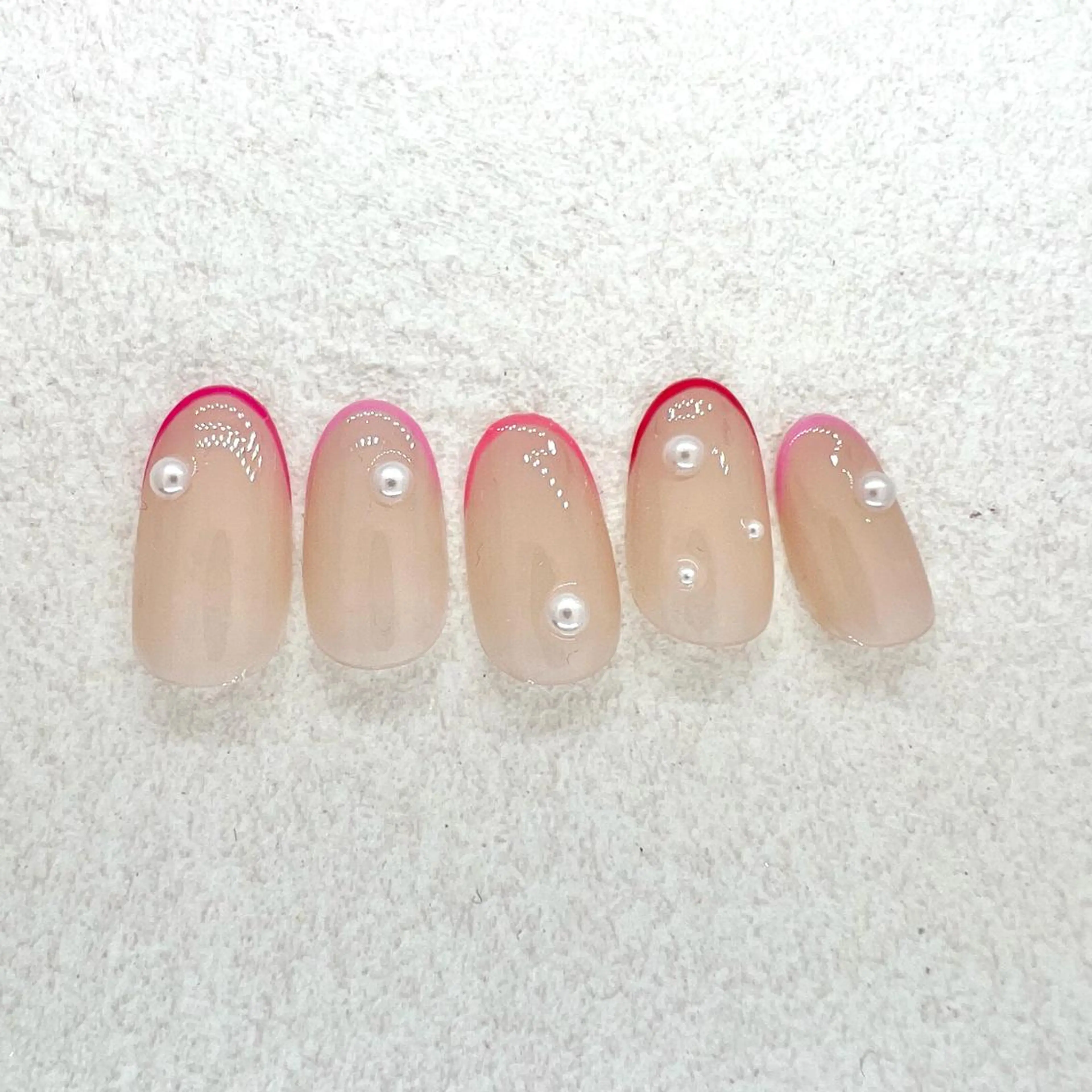 ネイル フレンチネイル 韓国ネイル Nail Mikakoのネイルデザイン