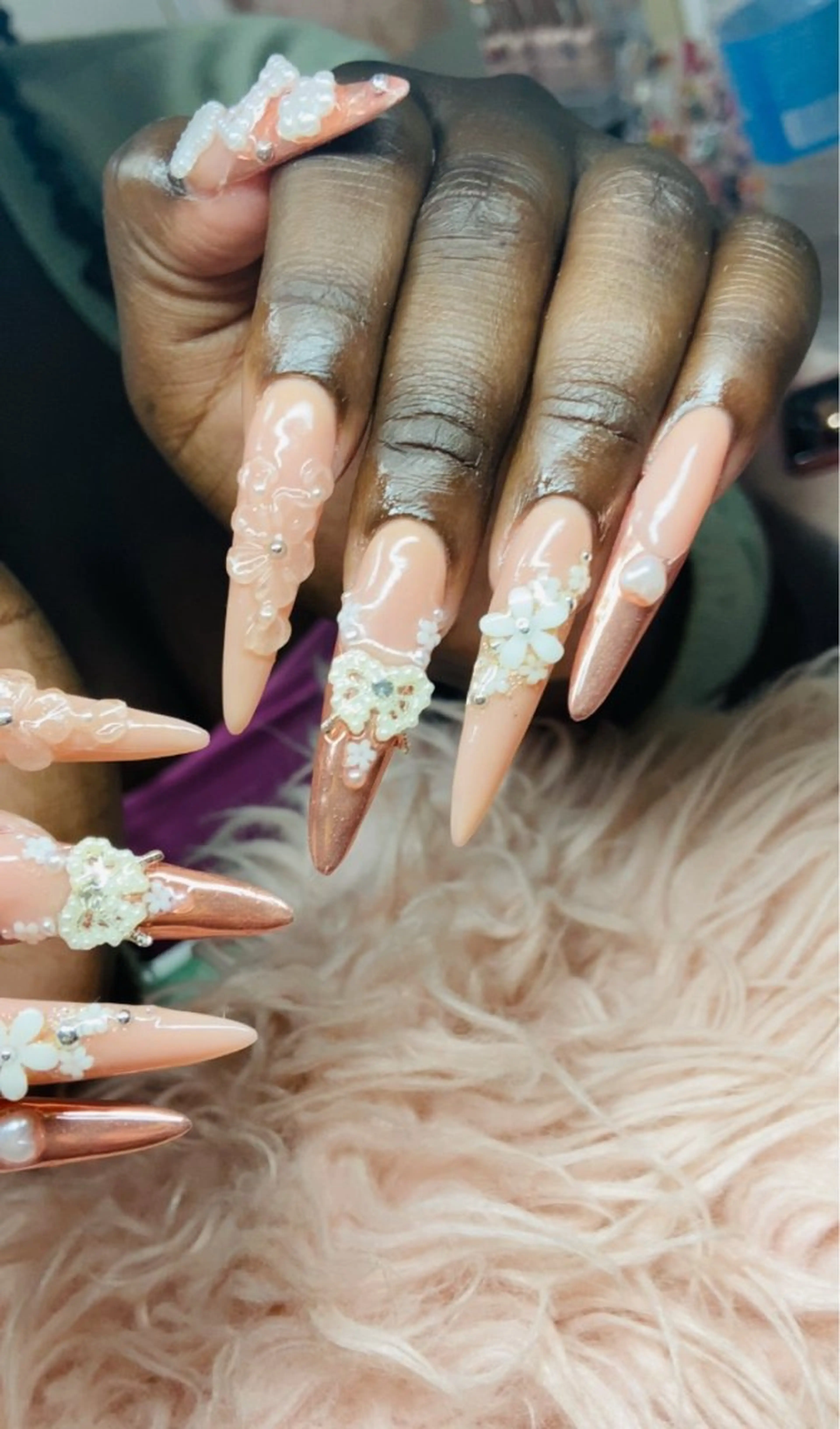 長さ出し3-3,5cm ＋簡単アート2本8500円　持ち込み、他アート1本200円​〜​700円になります。の写真