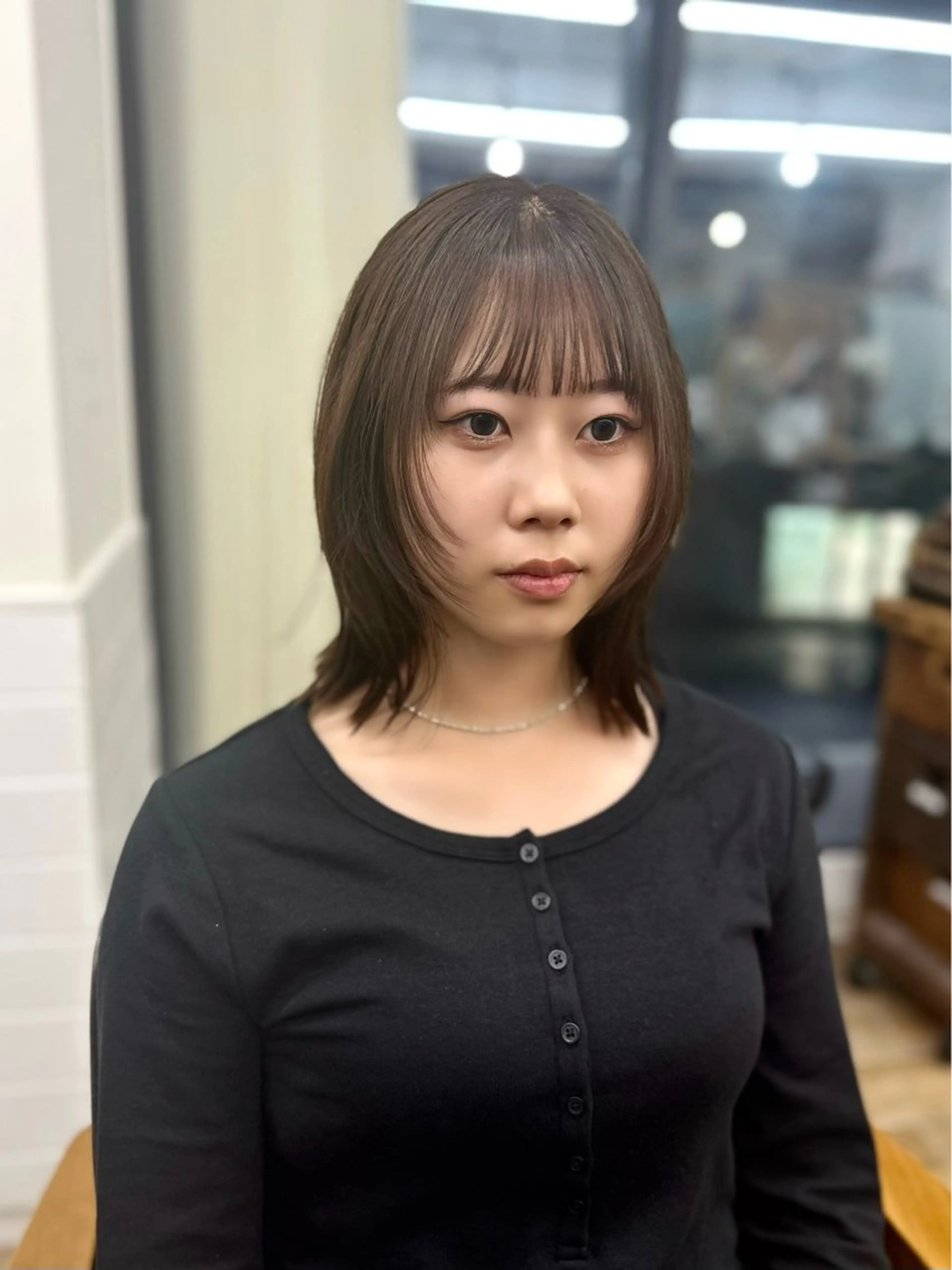 ミディアム カラー パーマ ヘアアレンジ メンズ キッズ 骨格レイヤーカット 🌿美髪縮毛矯正のヘアスタイル