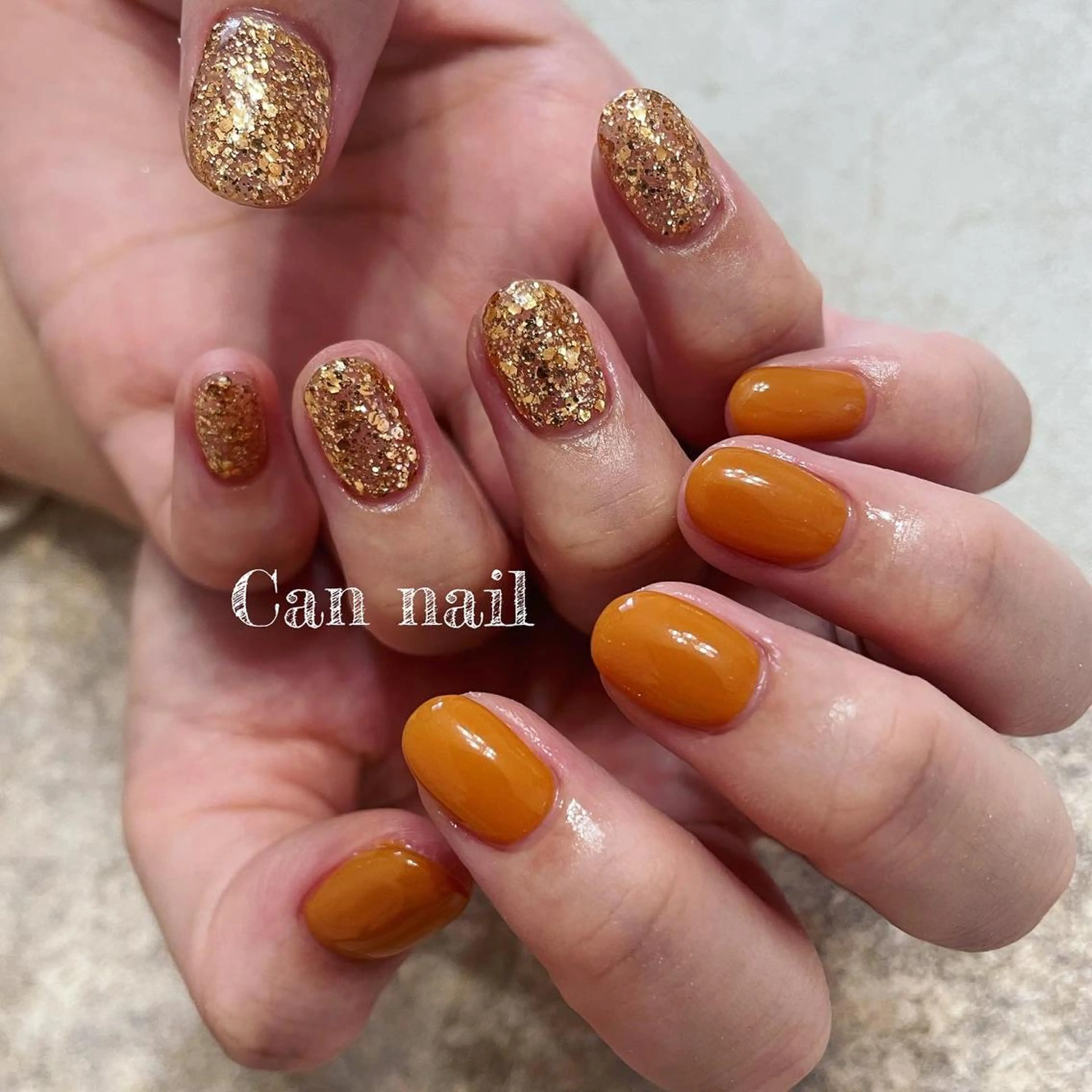 ショート ネイル ラメ(グリッター) ハンドネイル Parfum パルファンのネイルデザイン