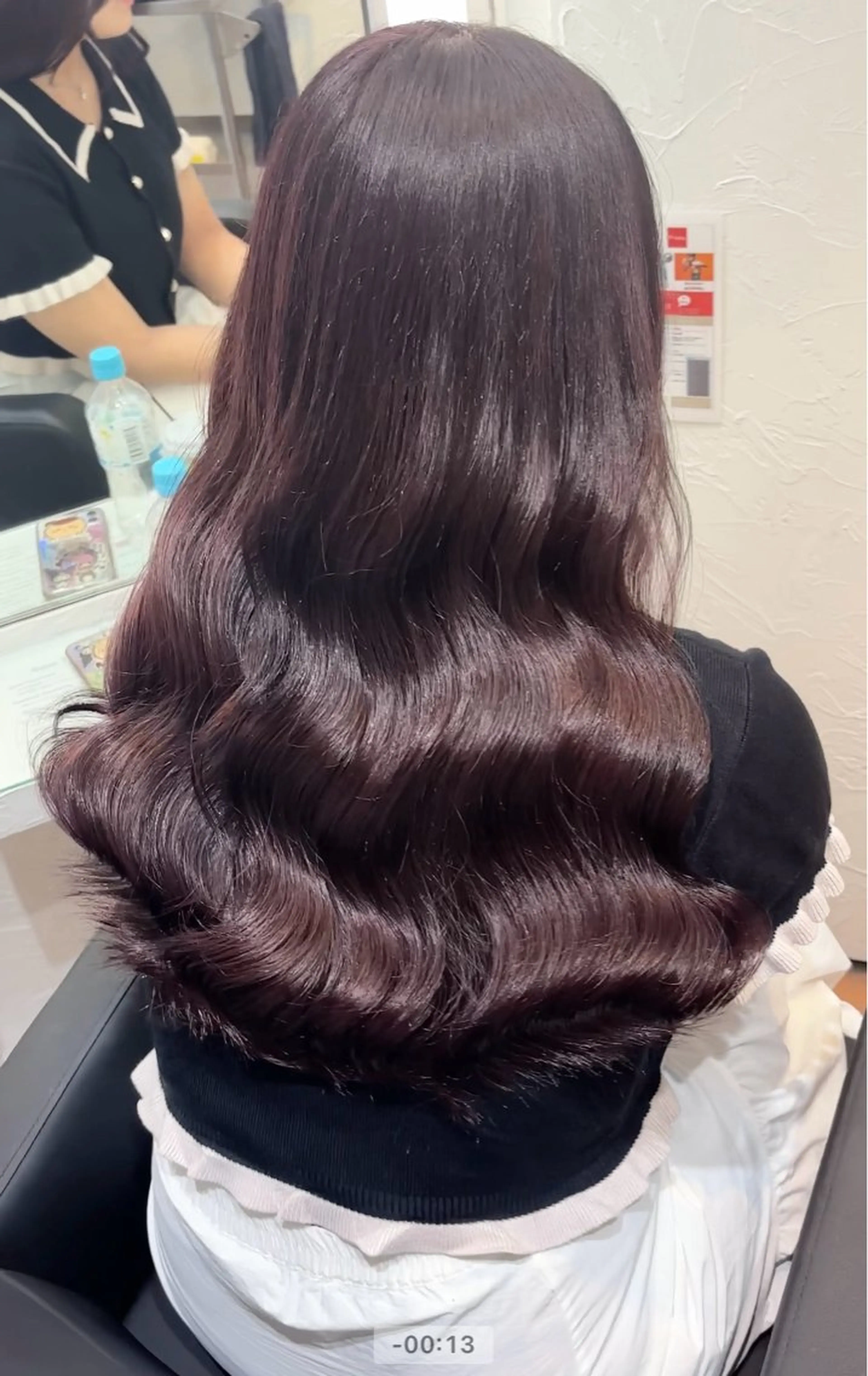 ロング ヘアカラー ヘアセット ラベンダーカラー /巻き/WAKANAのヘアスタイル