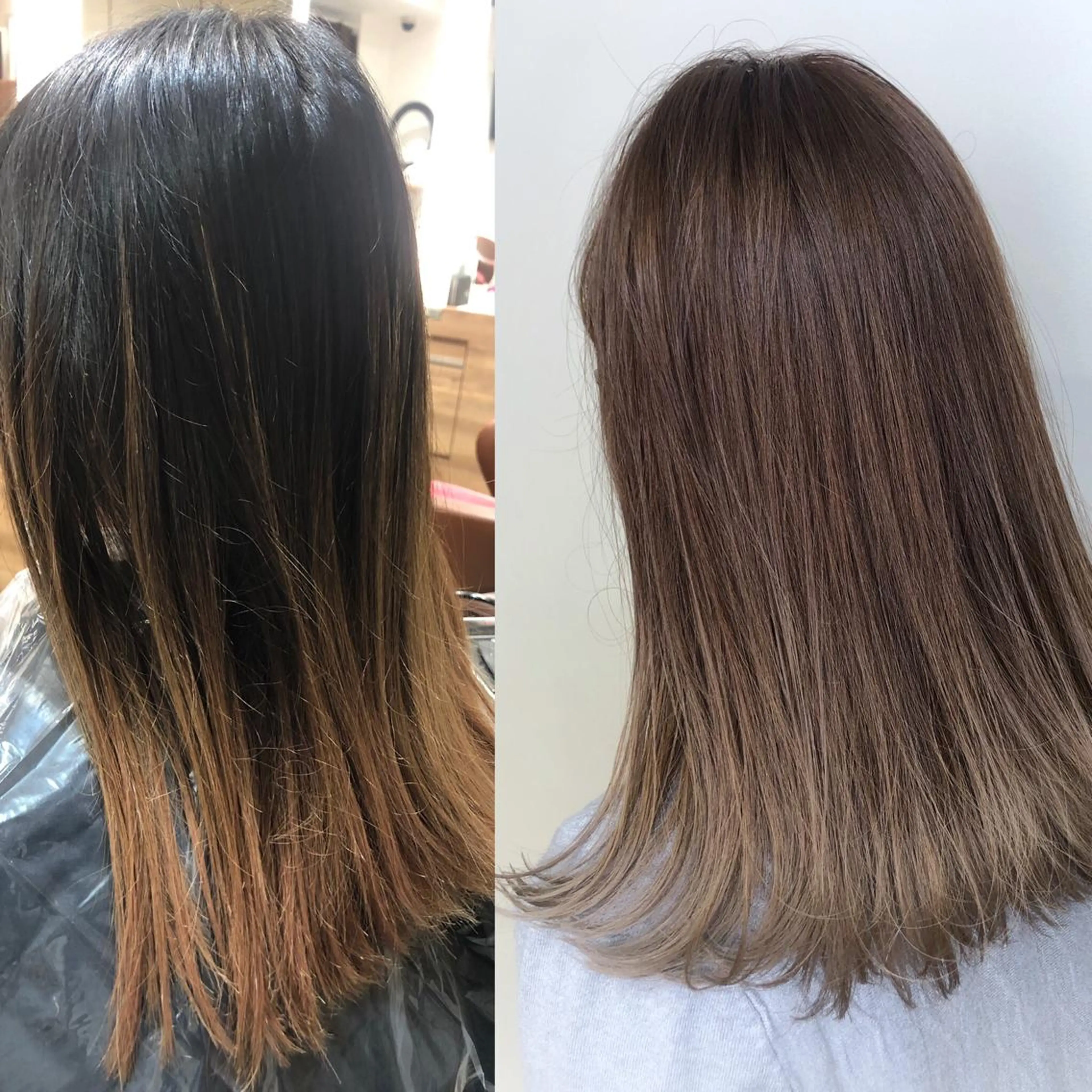 セミロング カラー アッシュ ブリーチ カット ヘアカラー トリートメント メンズヘア特化 崎田 成人のヘアスタイル