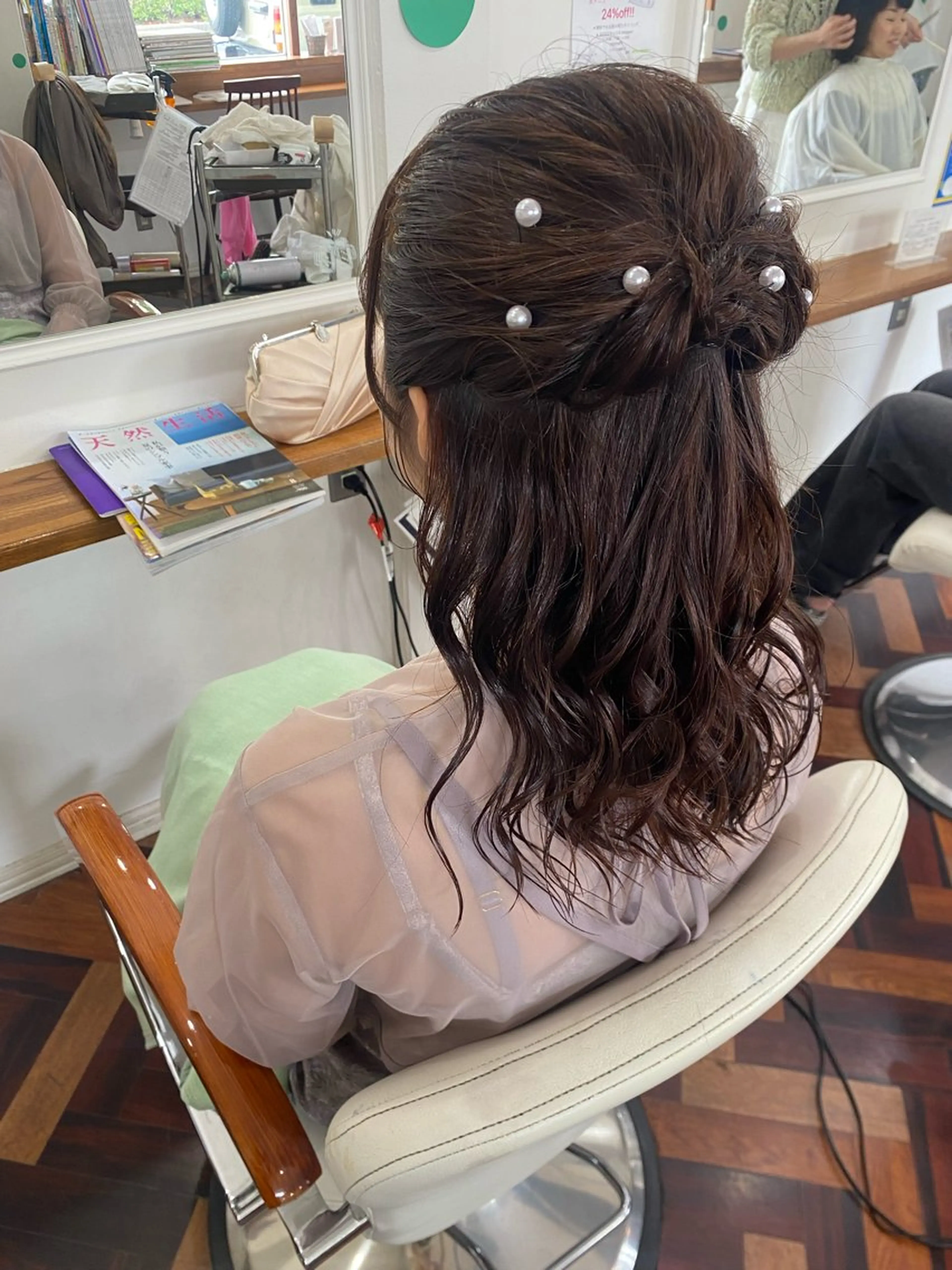 ロング ヘアアレンジ ハーフアップ ヘアセット MIKU ／fulamのヘアスタイル