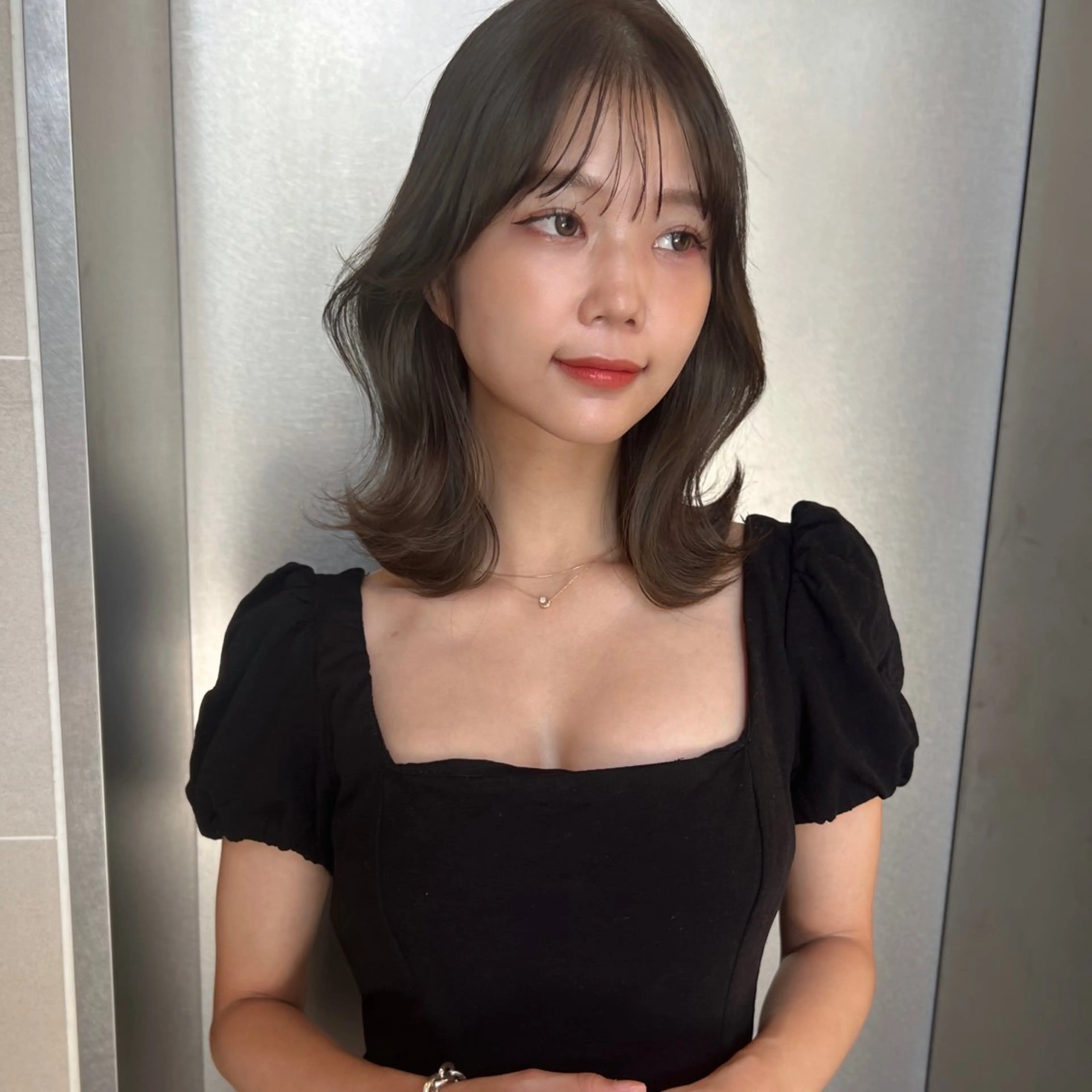 ミディアム くびれヘア 韓国モテhair🍑 momoのヘアスタイル