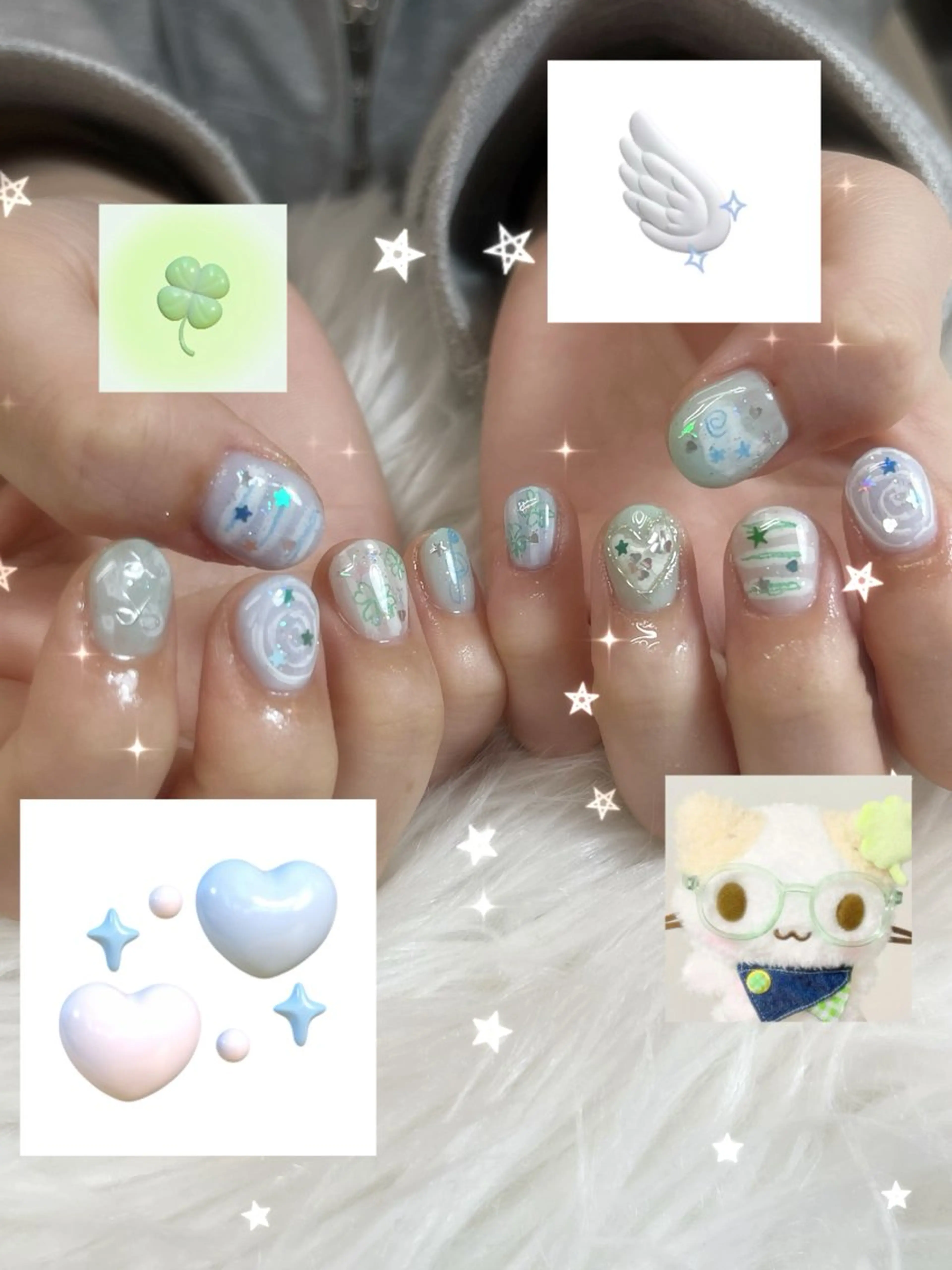 ネイル ハンドネイル Maya 🧊🫧‪のネイルデザイン