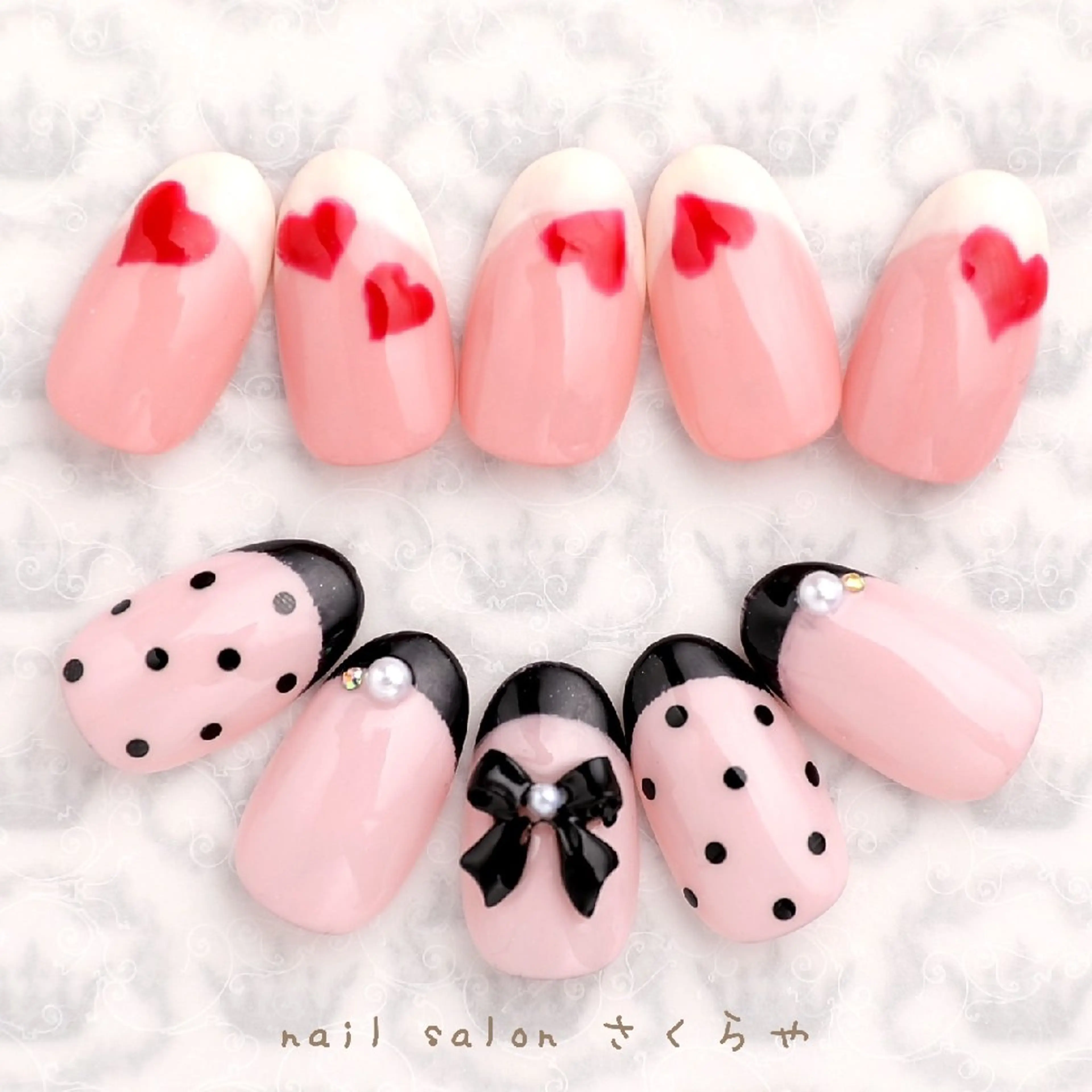 ネイル フレンチネイル ラメ(グリッター) シンプルネイル ストーンネイル さくらや❤ パラジェル使用のネイルデザイン