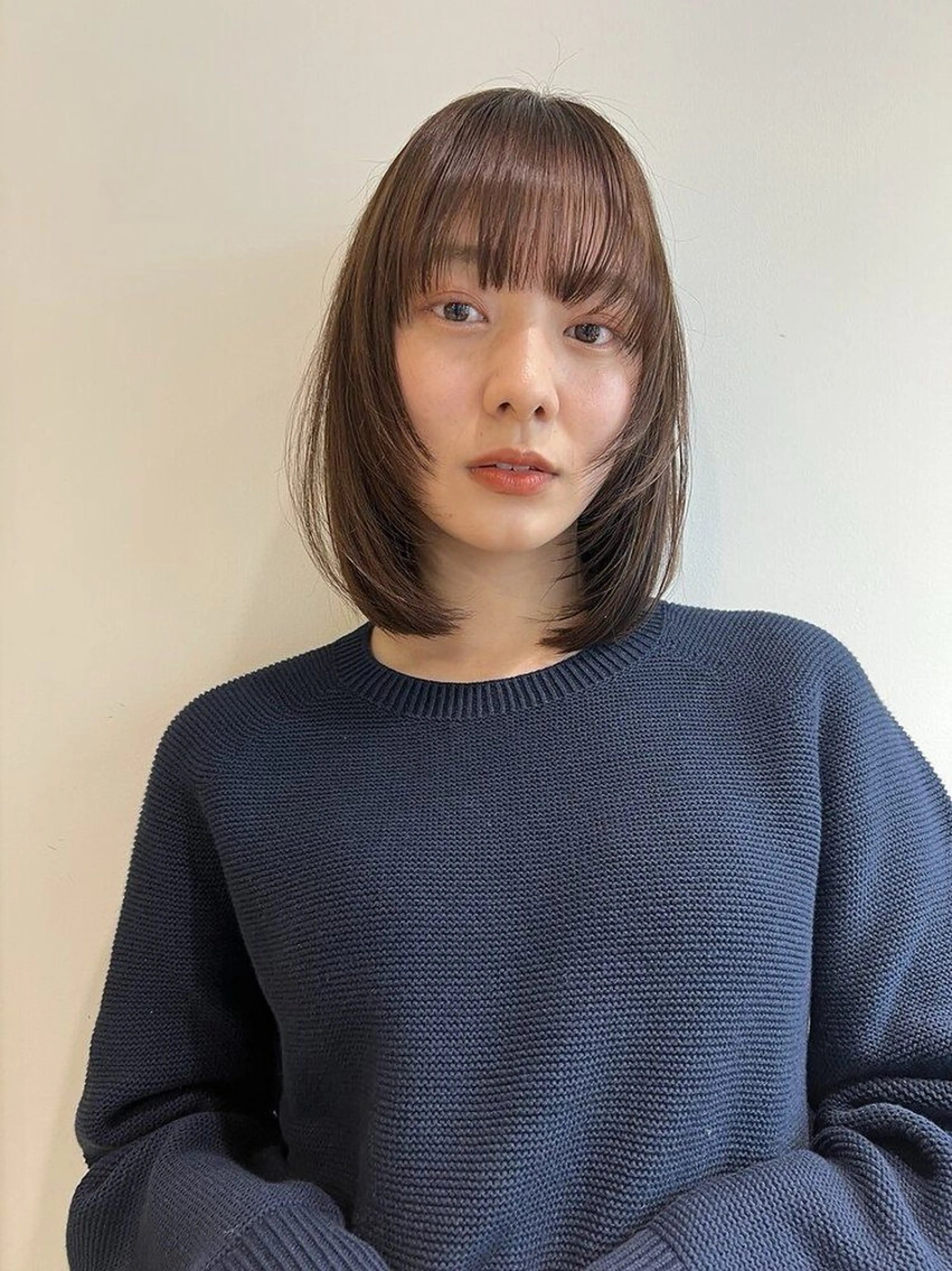 ミディアム レイヤーカット カット ヘアカラー トリートメント 似合わせcut ◎ 倉橋実咲のヘアスタイル