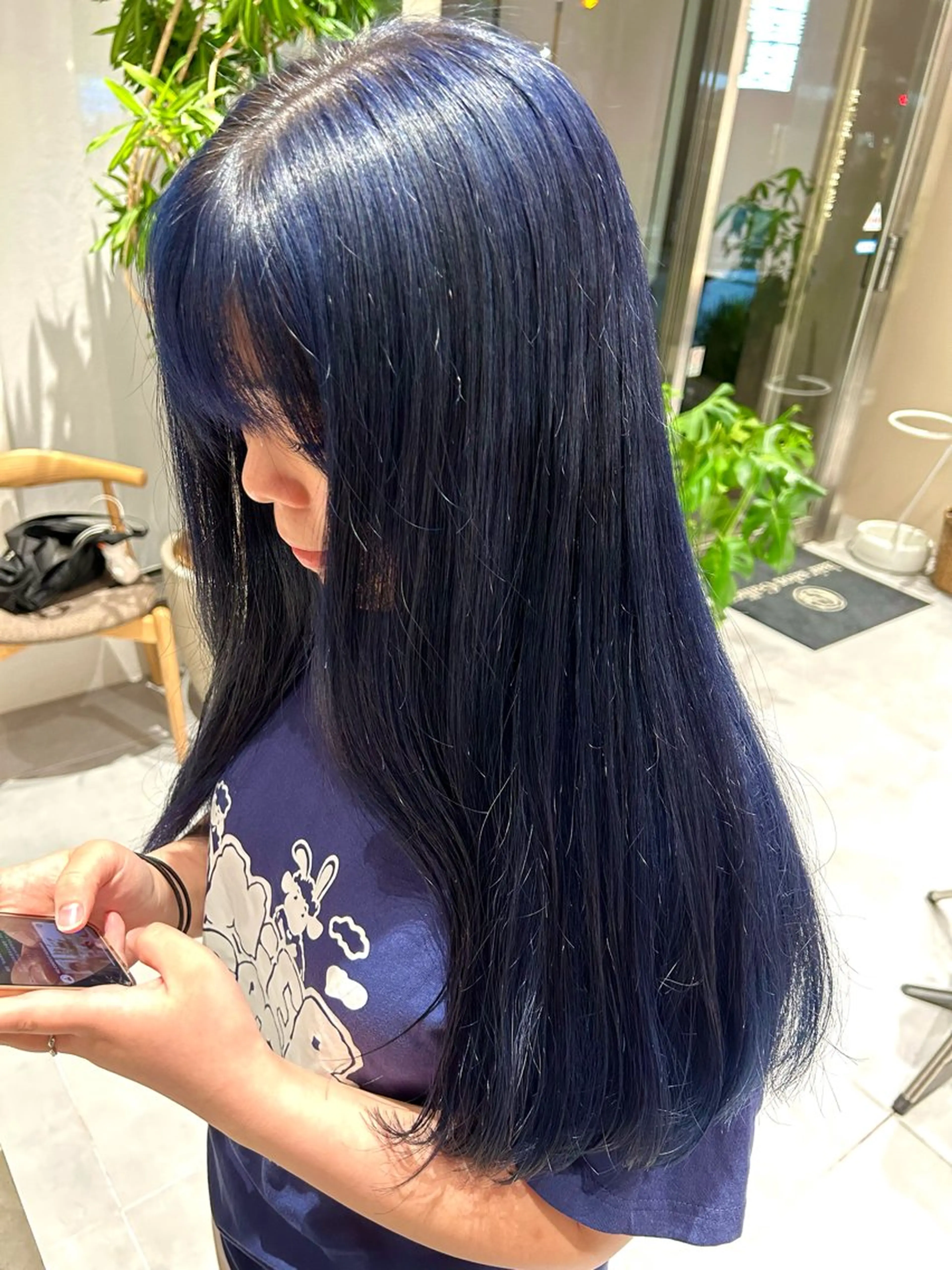 ロング カラー ブリーチ ブルーカラー ヘアカラー トリートメント ヘアセット 垢抜け/レイヤー /艶カラー🪼風香のヘアスタイル