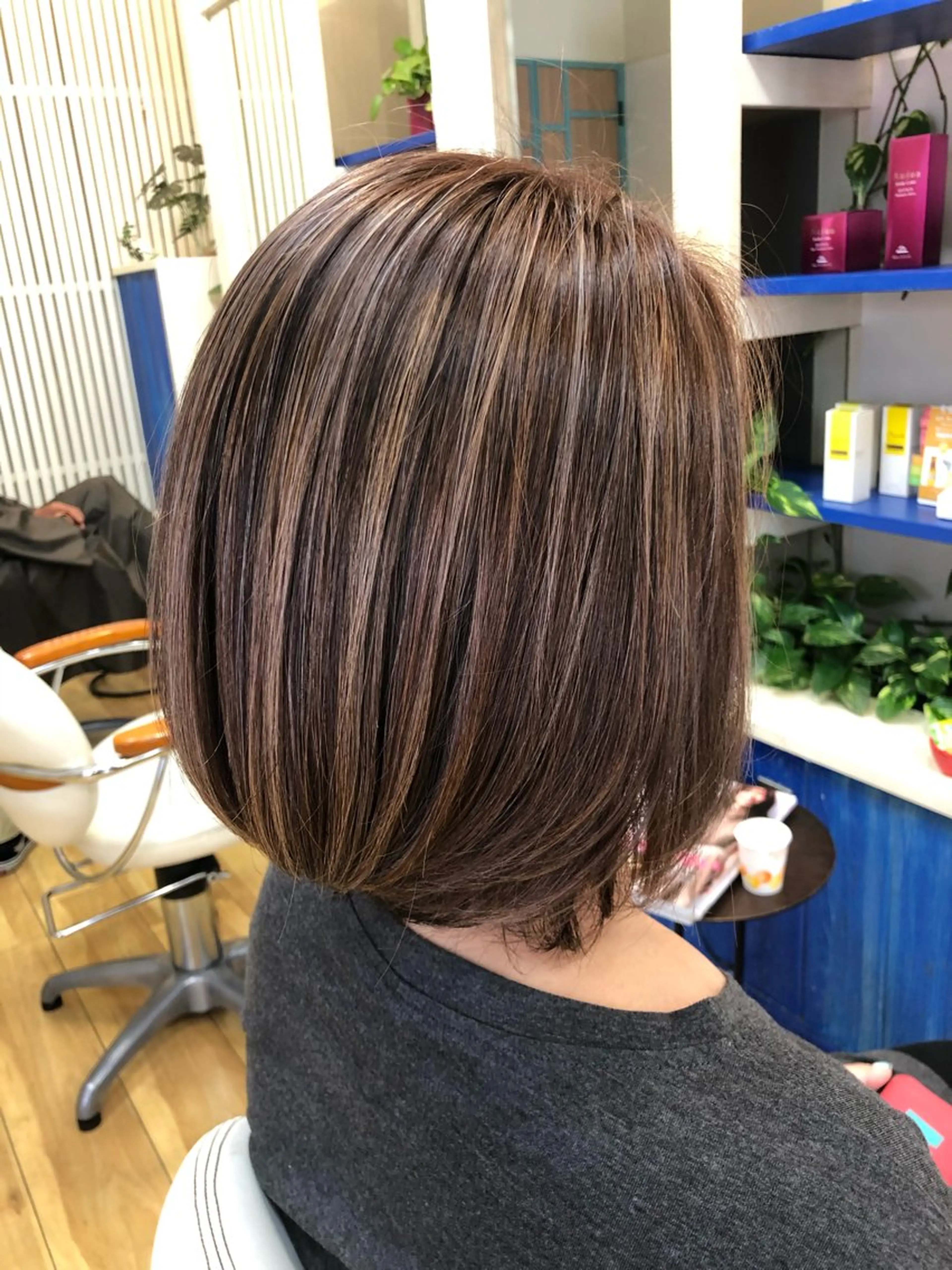 ミディアム ヘアカラー 細川武琉/艶カラー /Aqua limeのヘアスタイル