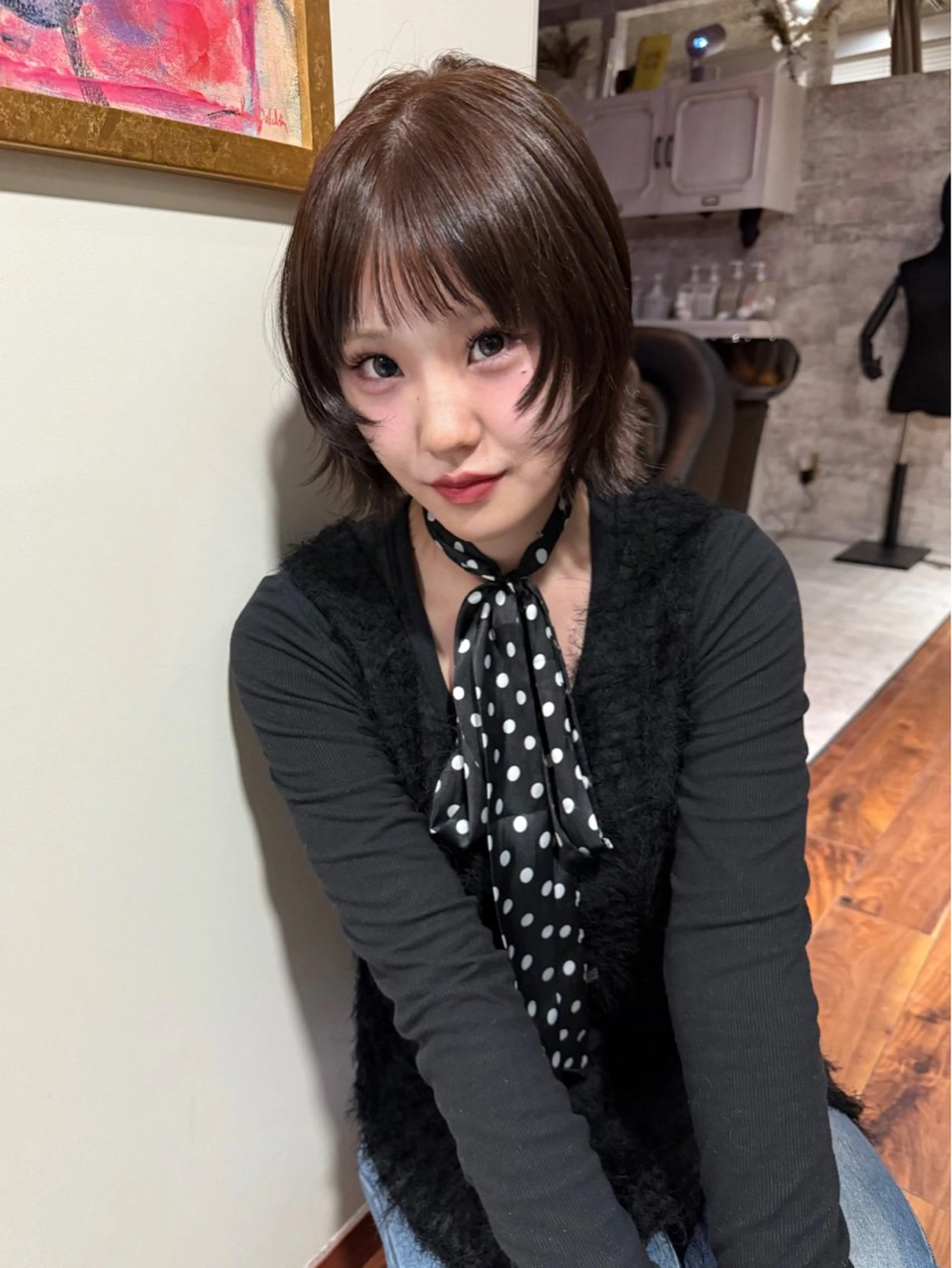 ショート カラー 似合わせカット カット ヘアカラー トリートメント mai / linoah˚✧のヘアスタイル