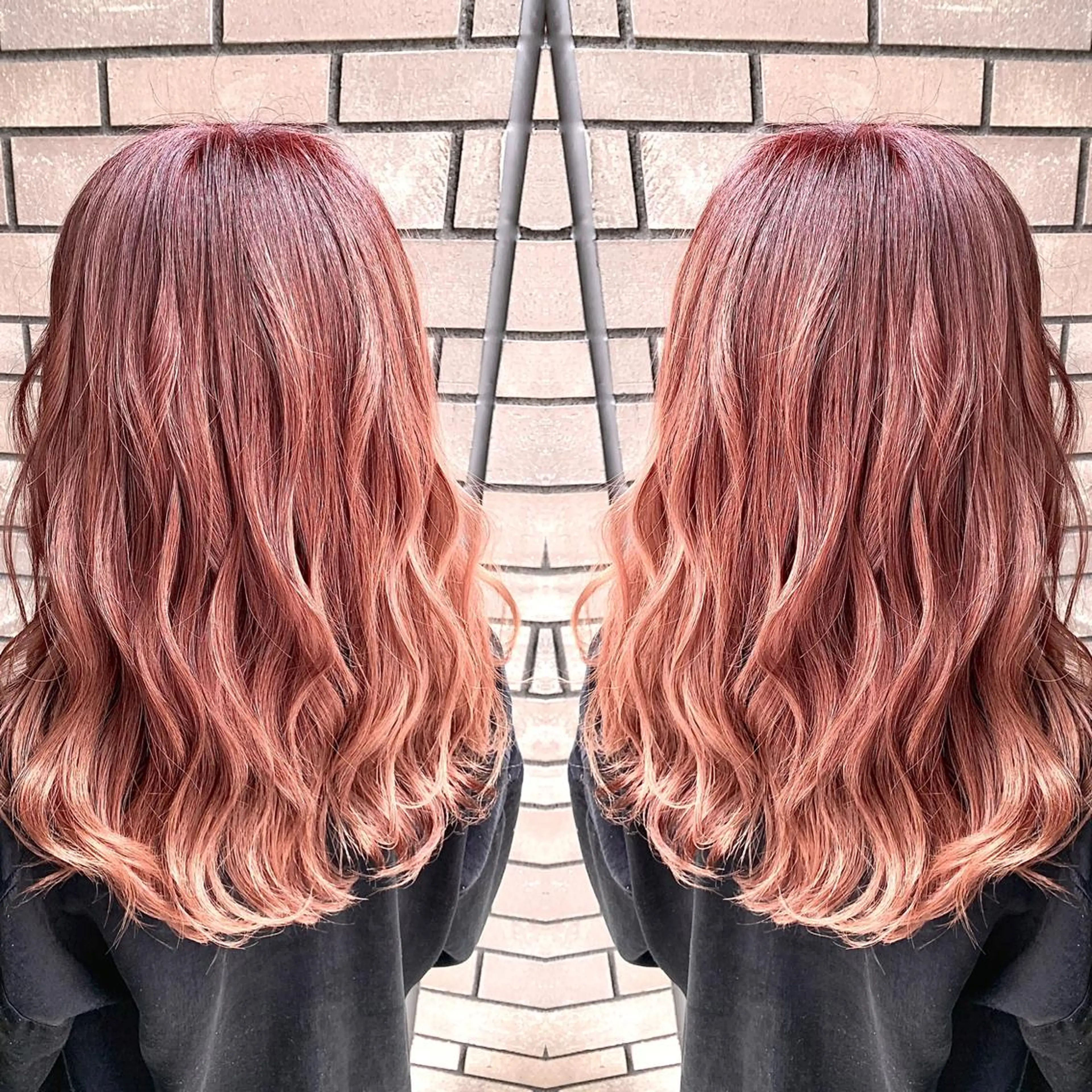 セミロング カラー パーマ グラデーションカラー 縮毛/レイヤー 韓国/橋口のヘアスタイル