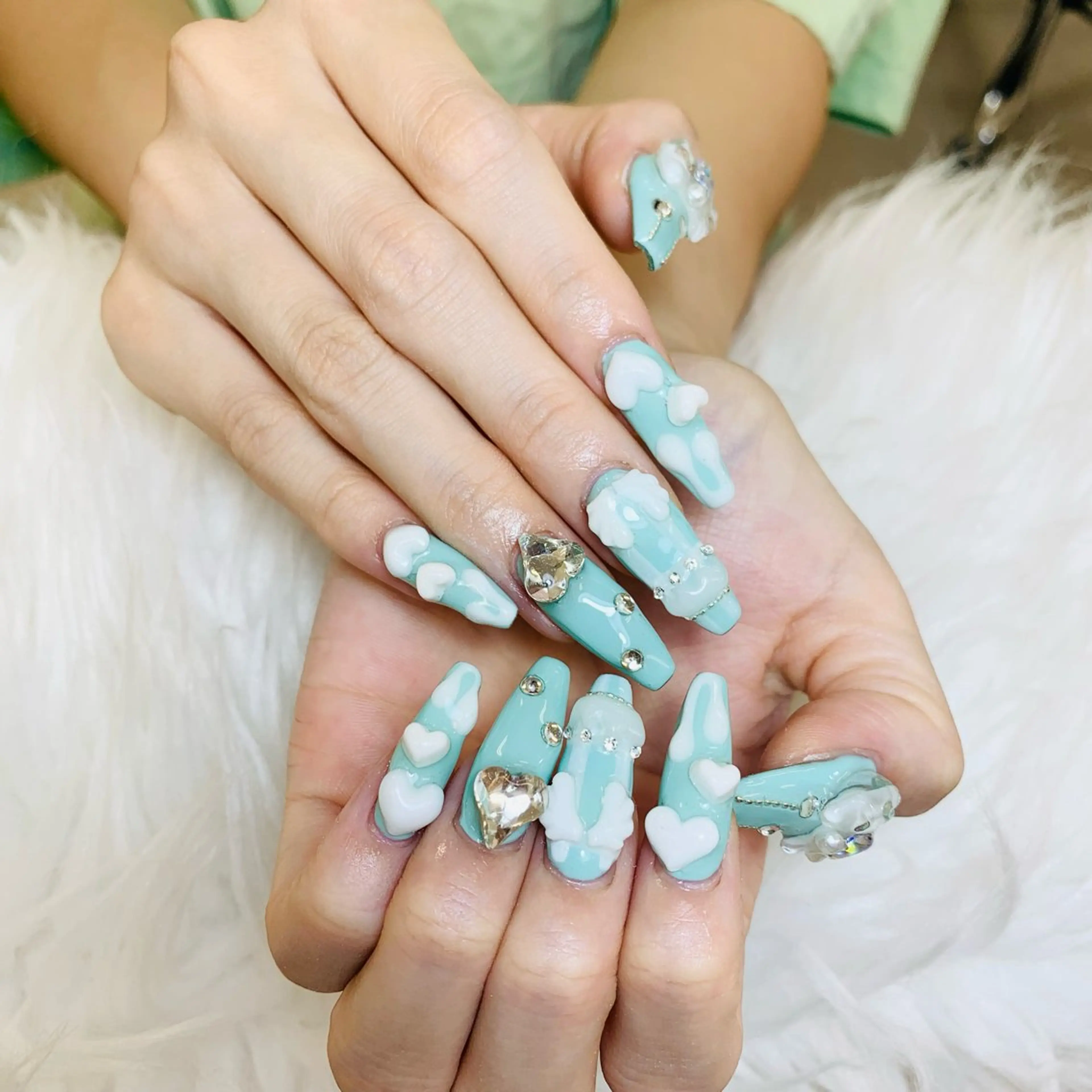 ネイル チークネイル 長さ出し フラッシュネイル フレンチネイル グラデーション ハンドネイル AN NAIL SALONのネイルデザイン