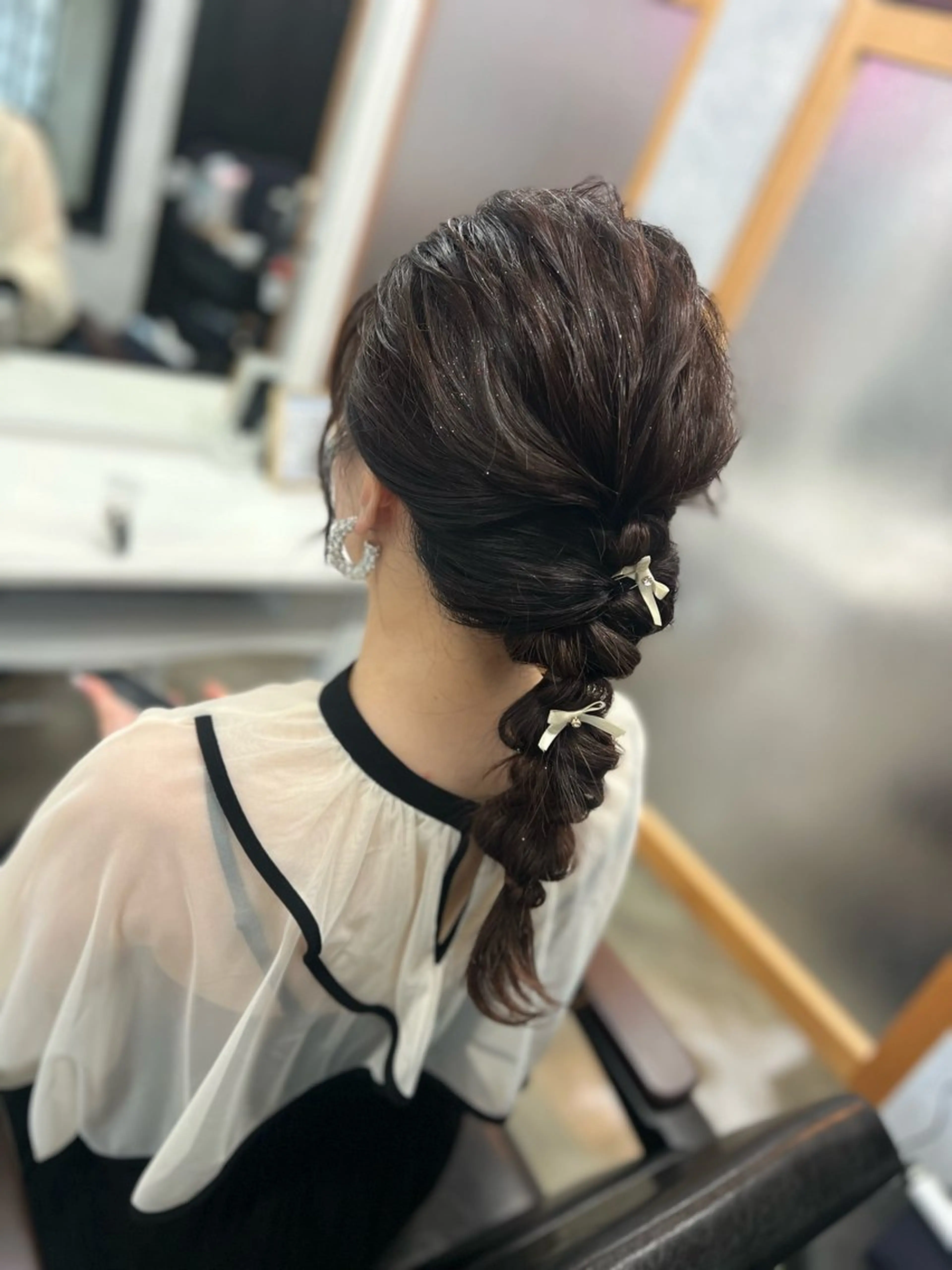 セミロング ヘアアレンジ ヘアセット Style Tのヘアスタイル