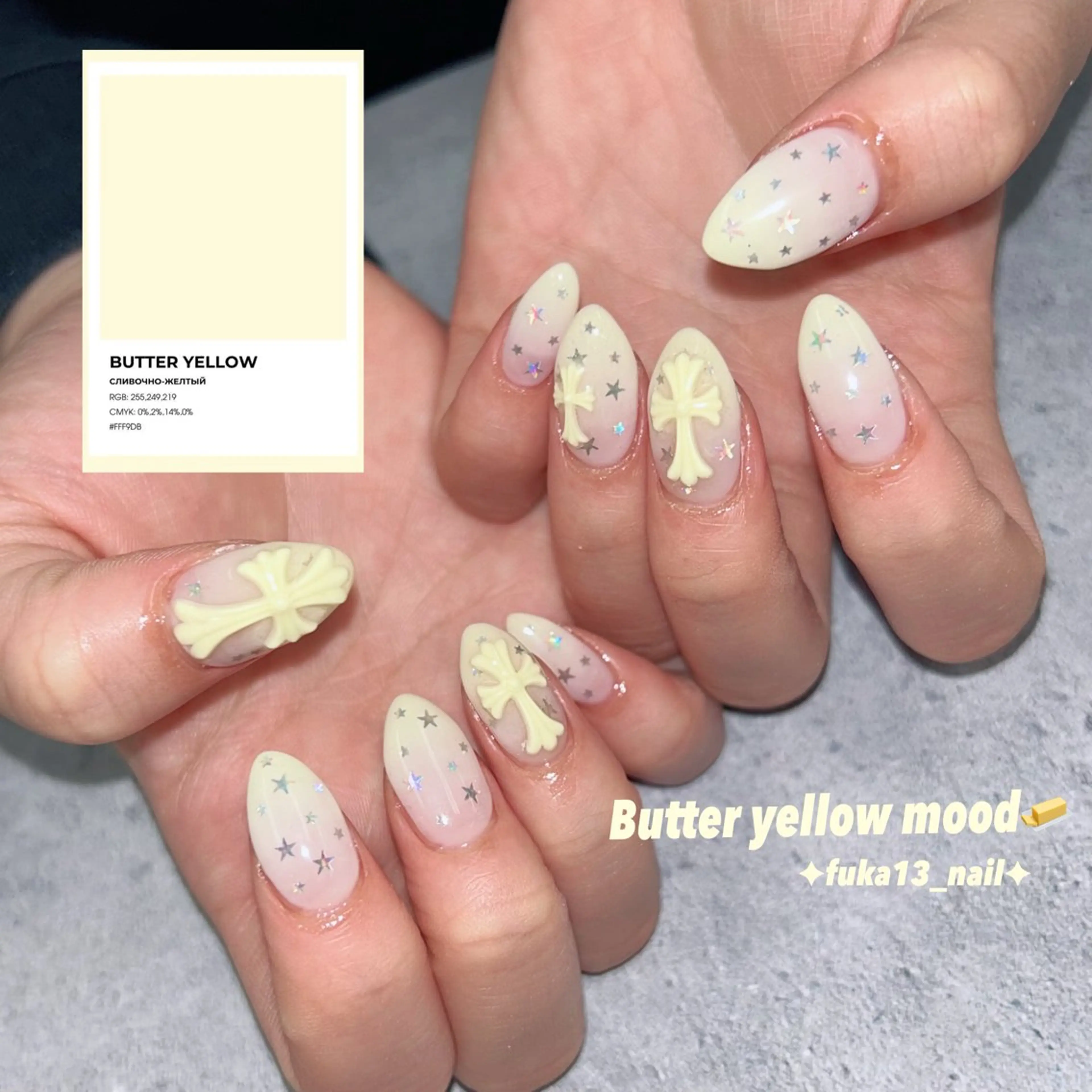 ネイル 韓国ネイル 春ネイル 黄色 ハンドネイル Nail♡Fuka. /5月予約受付中のネイルデザイン