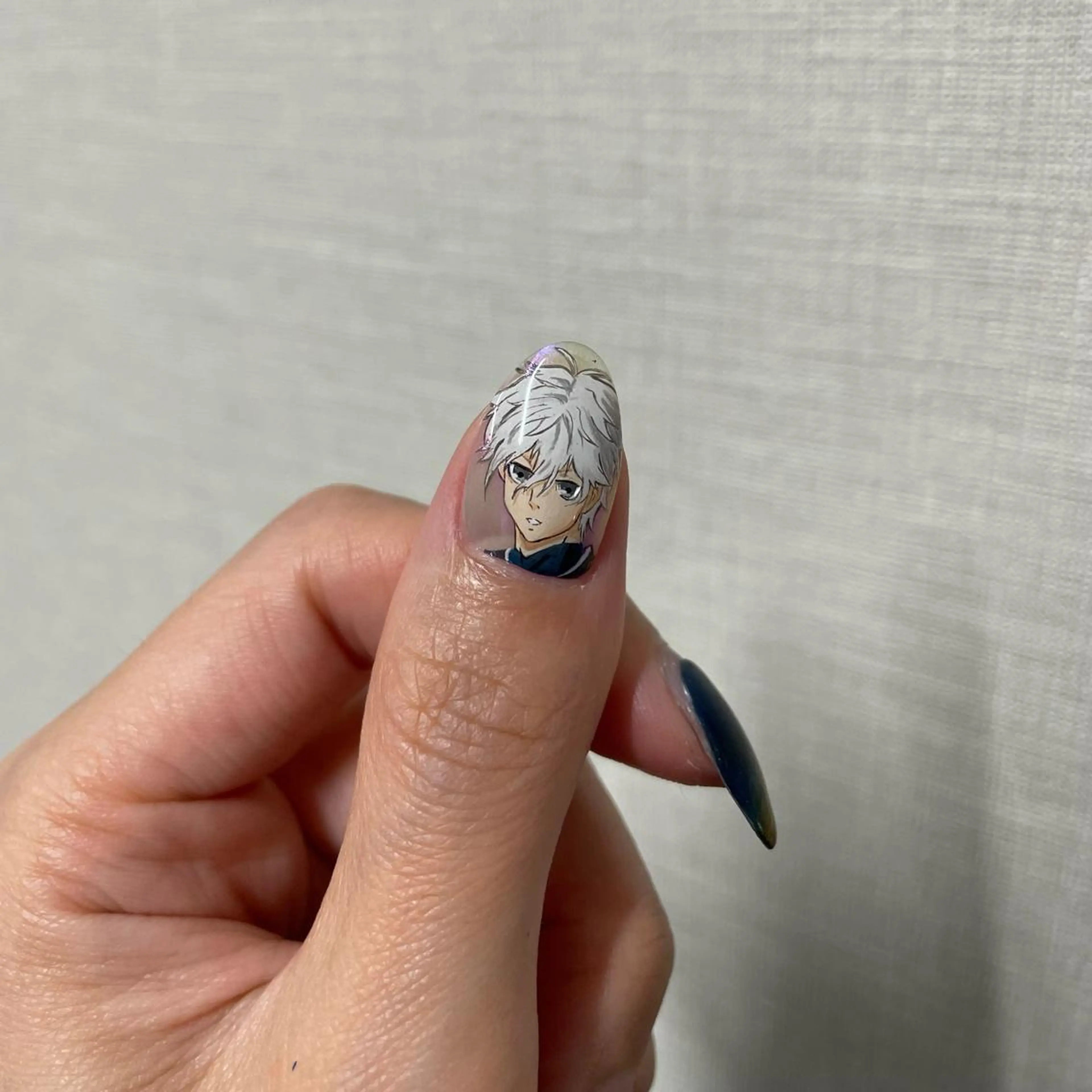 ネイル ブルー ハンドネイル ハンドケア NAIL SALON le'anaのネイルデザイン