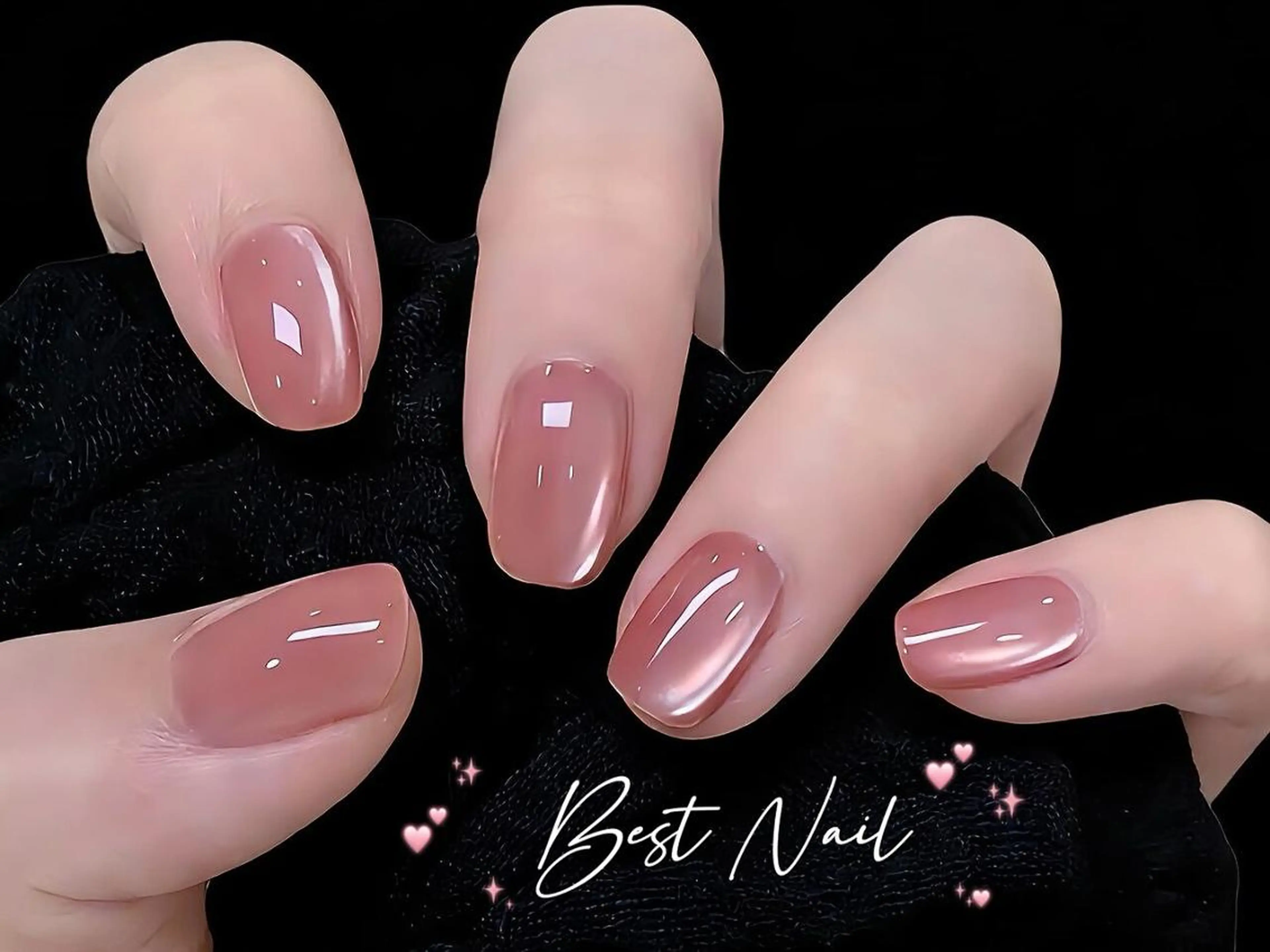 ネイル アートネイル オーロラネイル クリアネイル フレンチネイル ジェルネイル 前田 芽のネイルデザイン