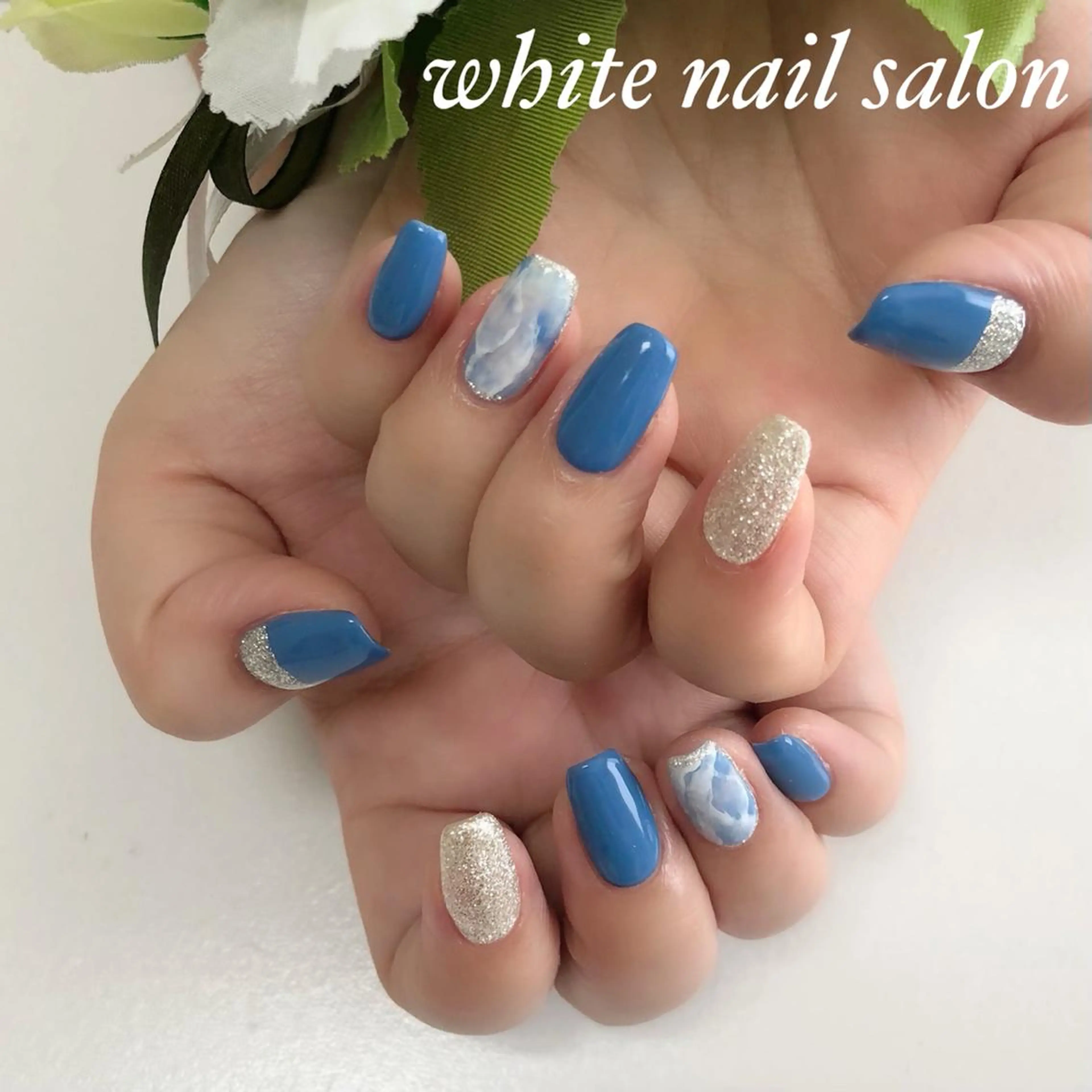 ネイル アートネイル フレンチネイル ジェルネイル ハードジェル 持ち込み ハンドネイル white nail salonのネイルデザイン
