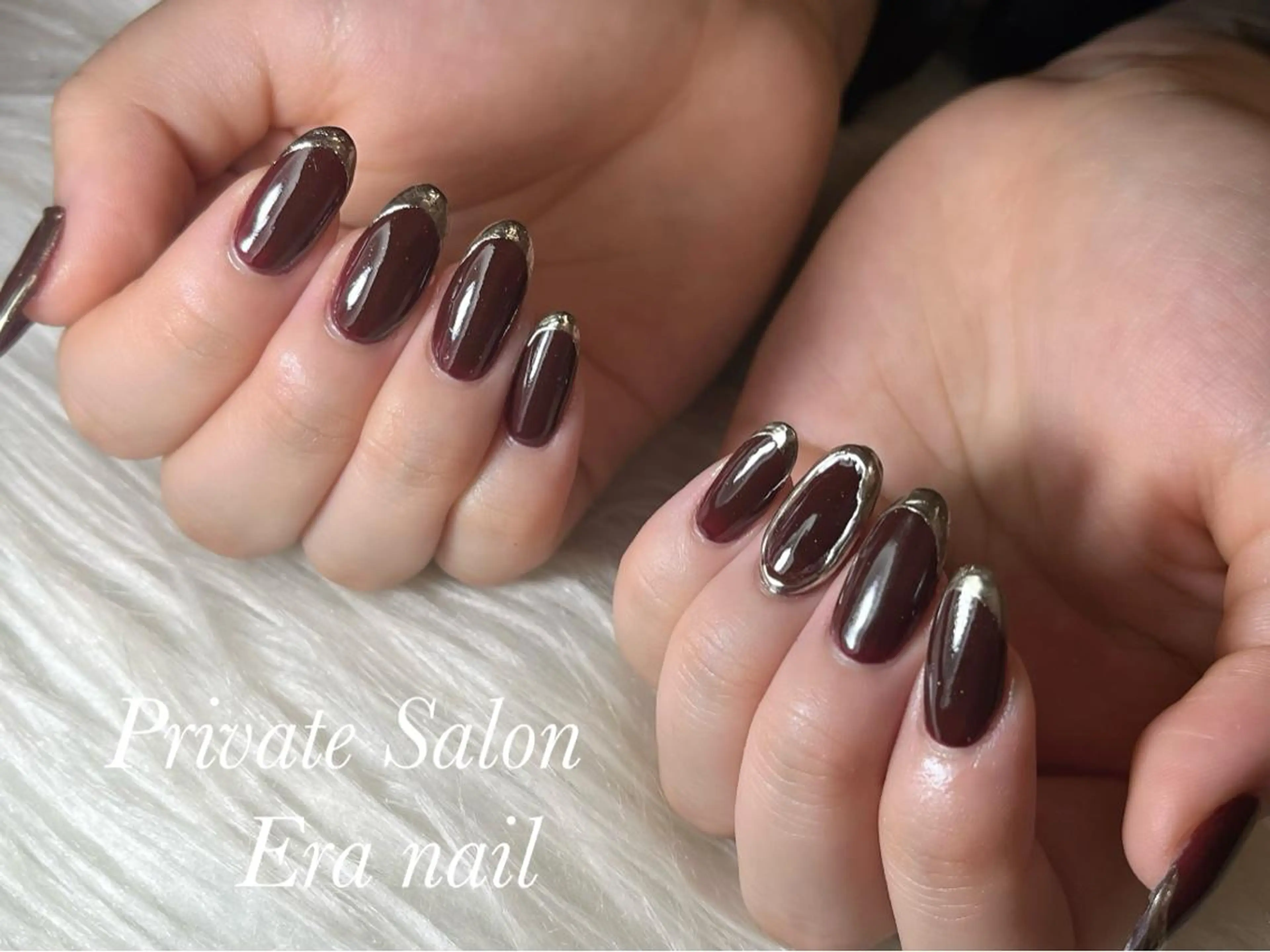 ネイル フレンチネイル ミラーネイル Era nailのネイルデザイン