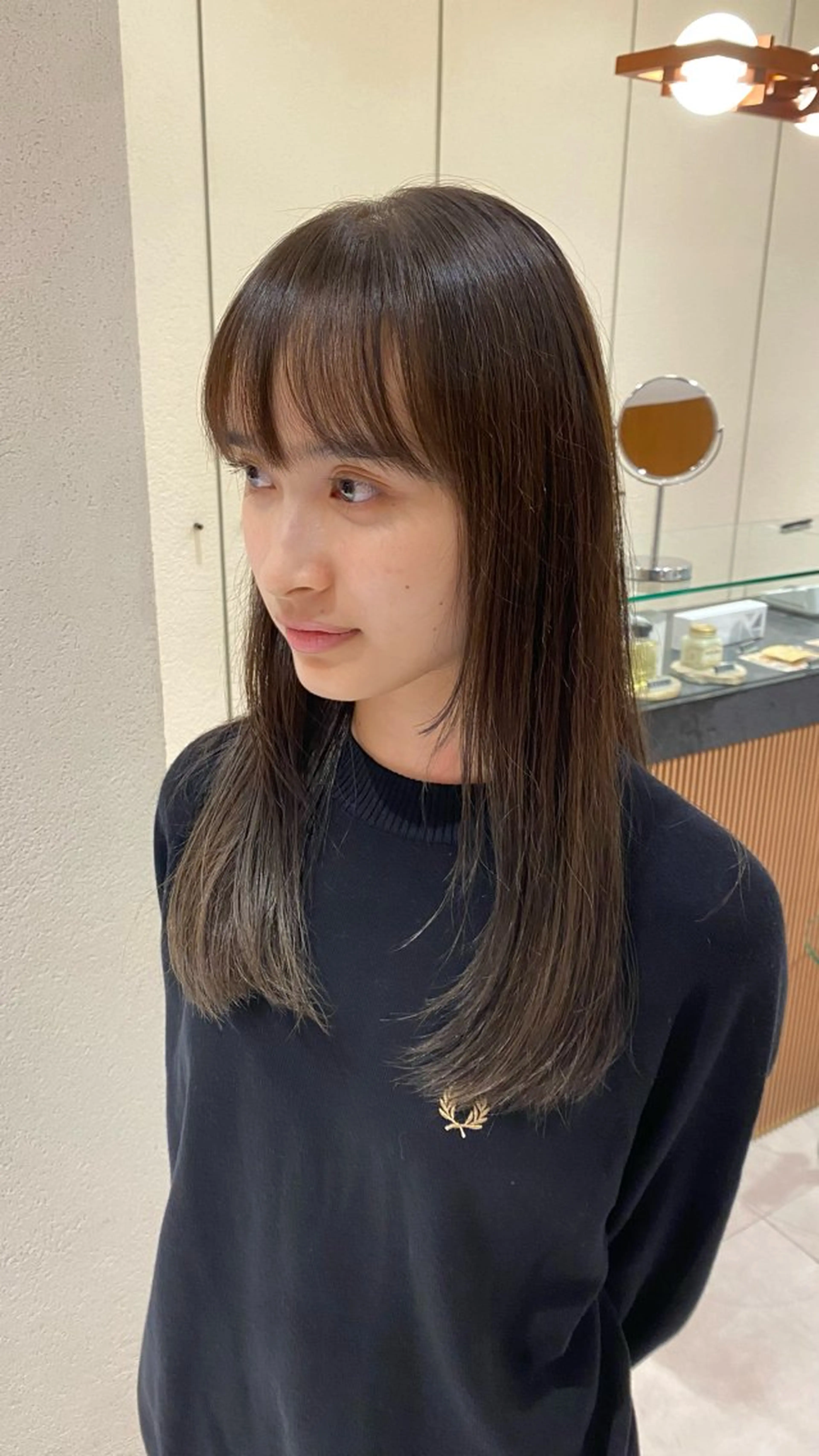 ロング カラー 《センターパート / perm》ナミのヘアスタイル