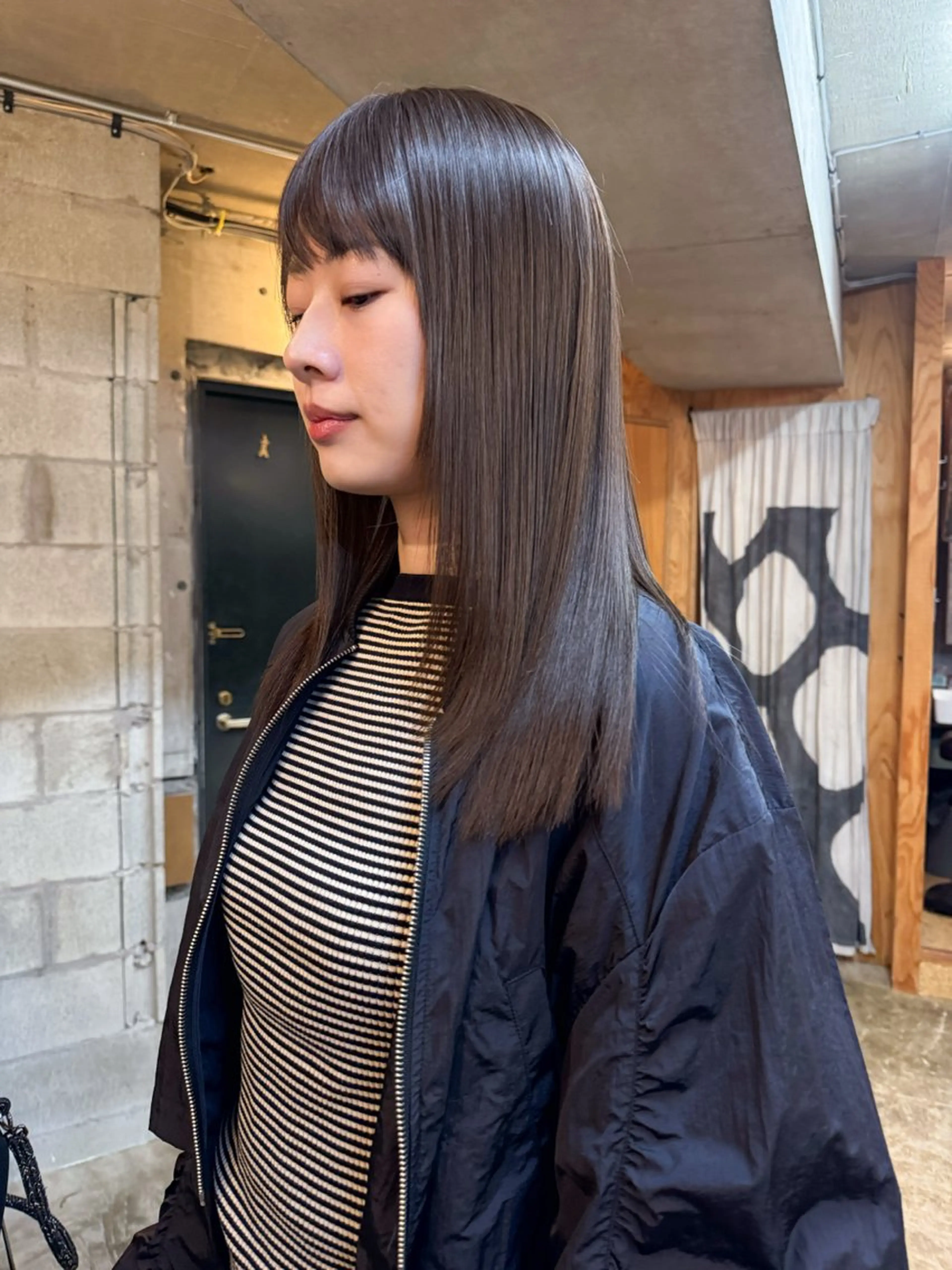 セミロング カラー 髪質改善 ヘアカラー トリートメント 🍈yurina 福岡/パーマ🍈のヘアスタイル