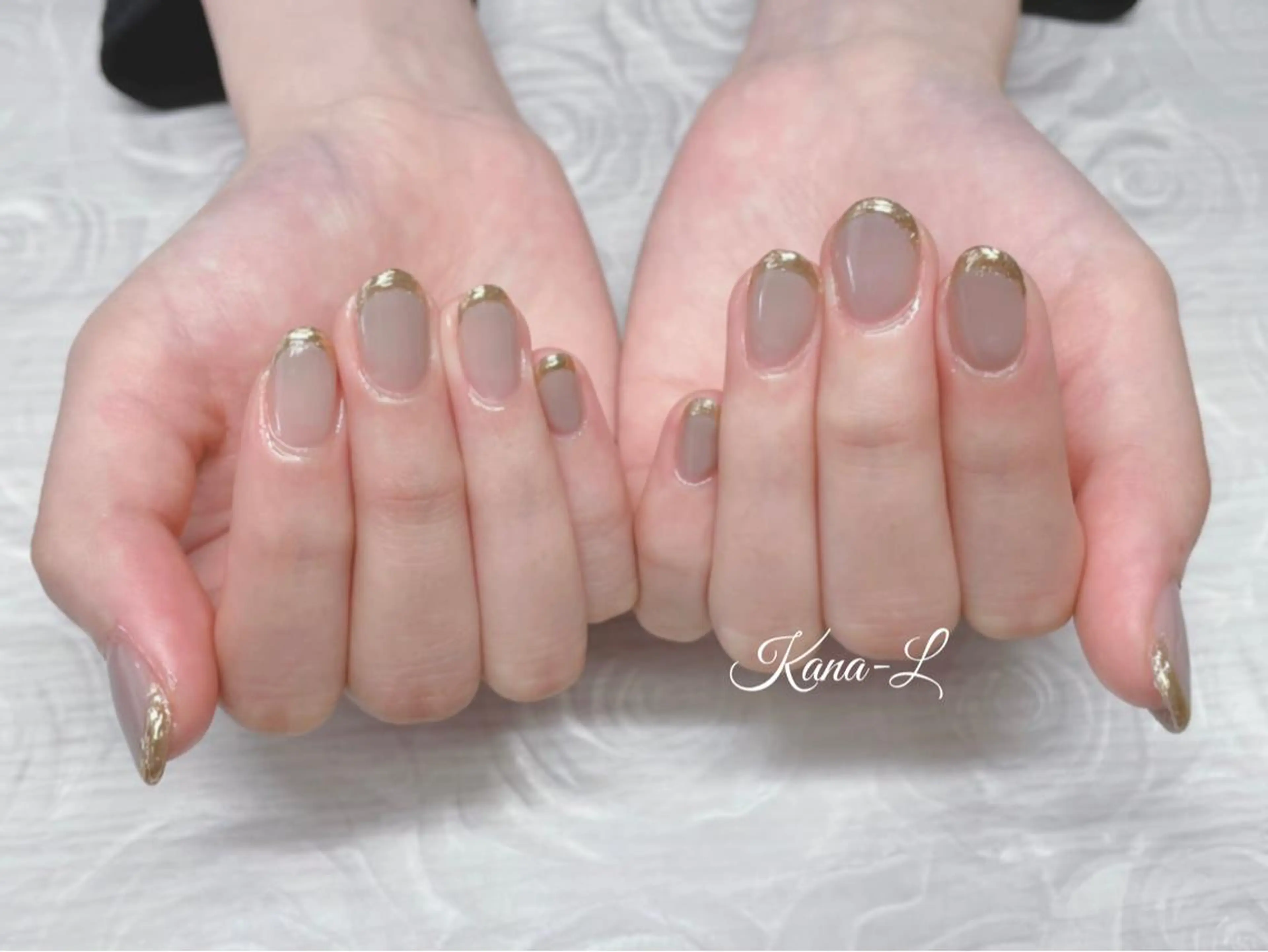 カラー ネイル フレンチネイル ミラーネイル 芦辺 香奈のネイルデザイン