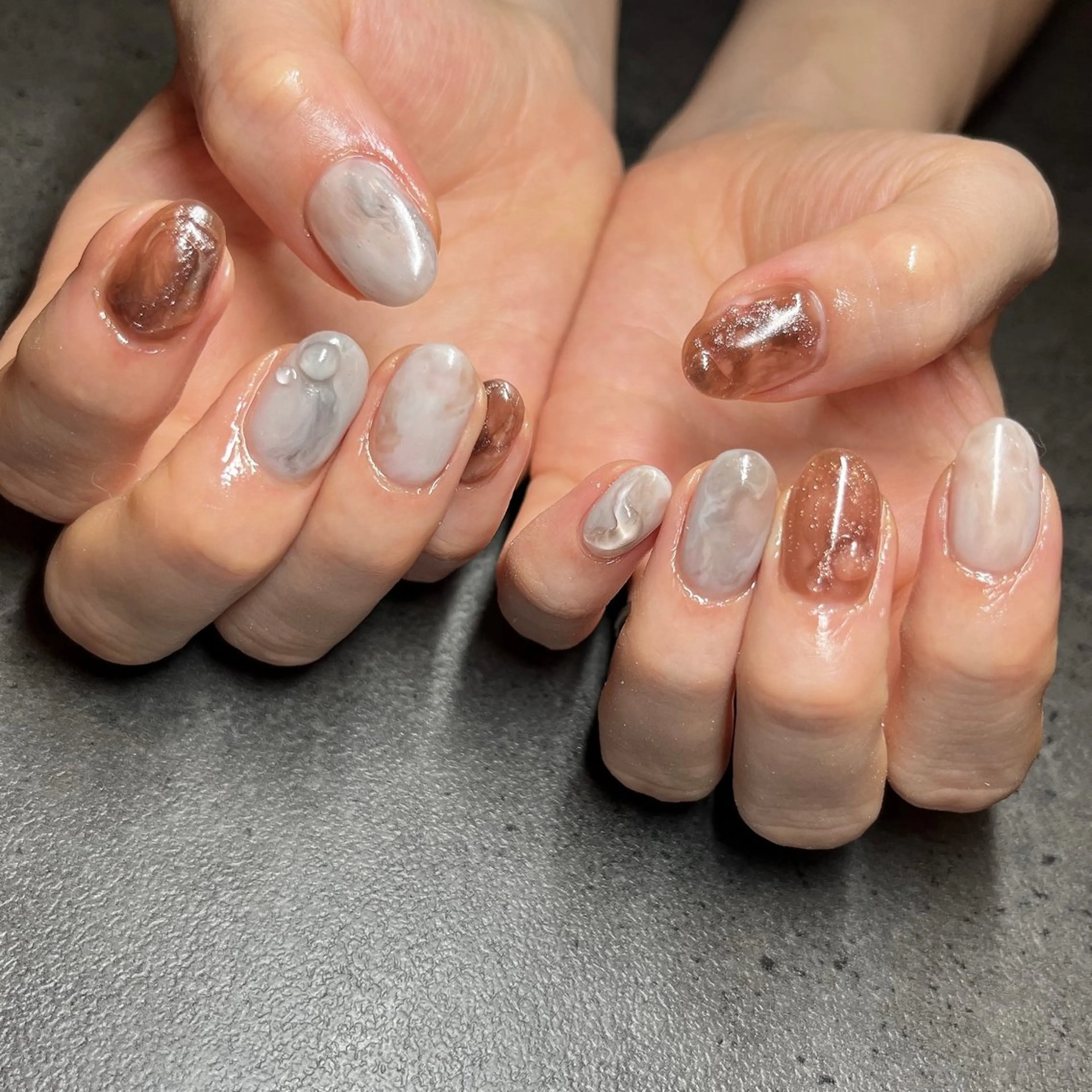 ネイル ジェルネイル ニュアンスネイル しば まなみのネイルデザイン