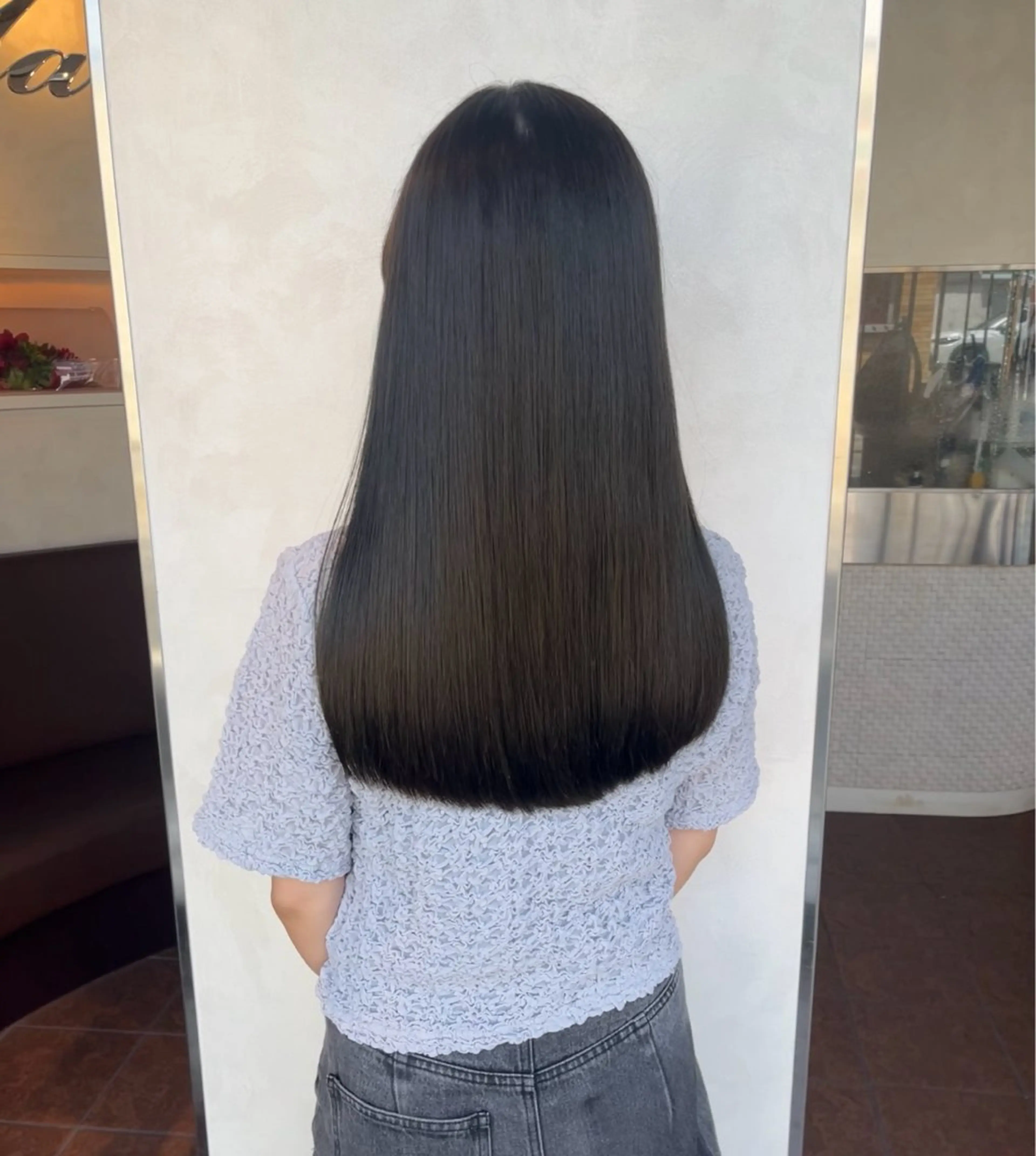 ロング カット 縮毛矯正 山田 知佳のヘアスタイル