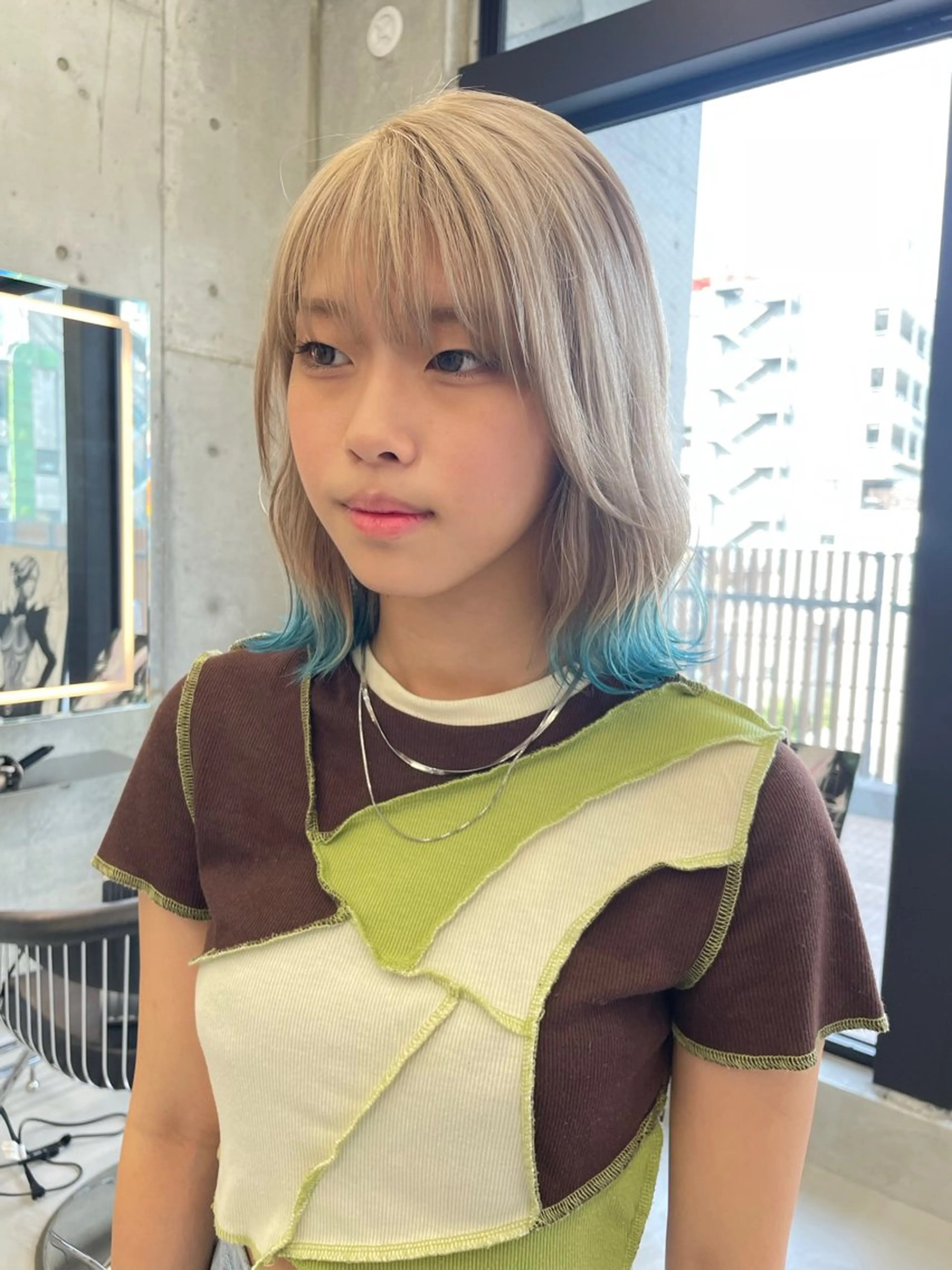 ミディアム カラー ブリーチ ブルーカラー 薬院浄水通/ショート /メンズ/rukaのヘアスタイル