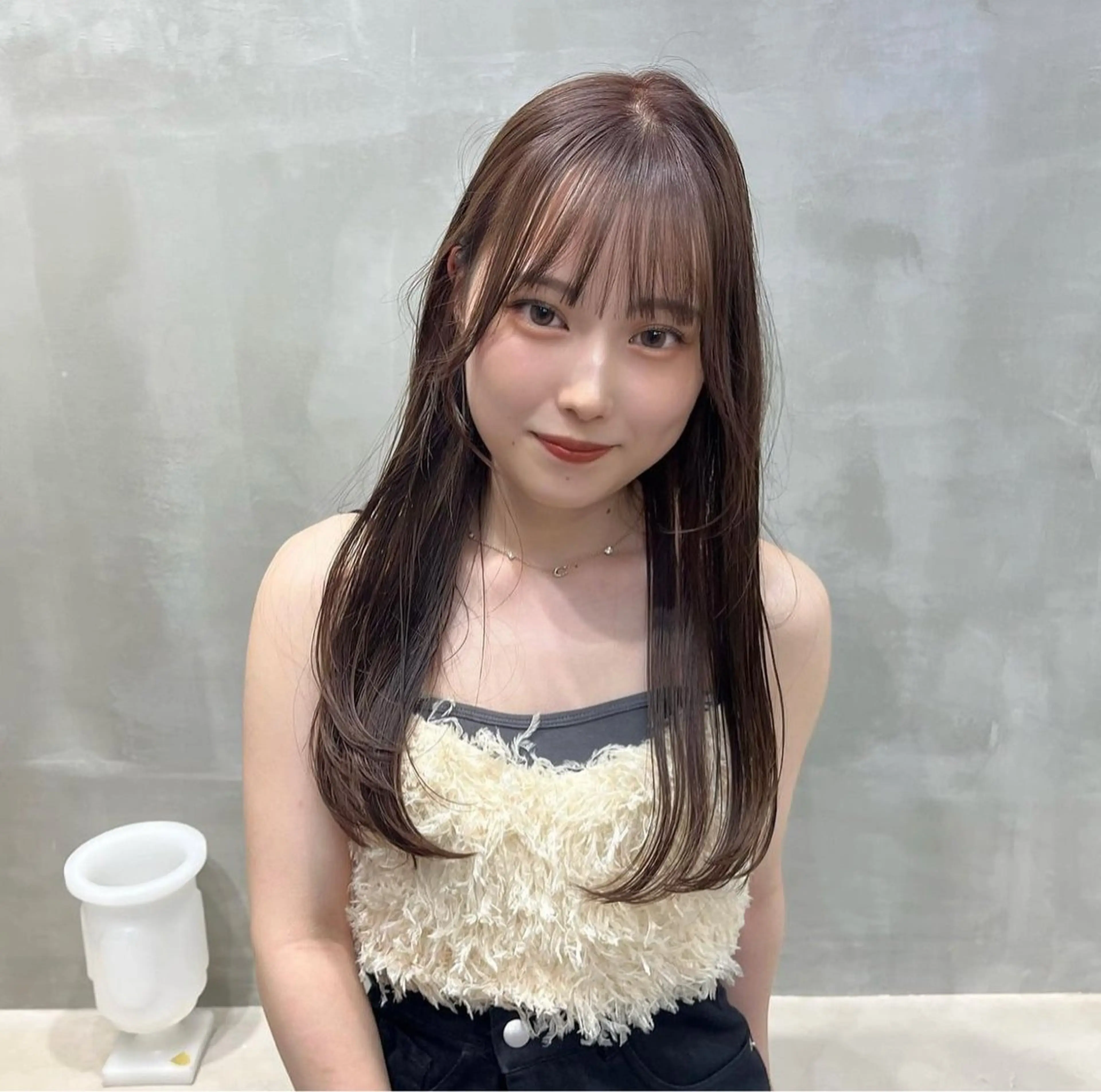 ロング カラー ブリーチ ダブルカラー ブリーチなしカラー ナツミ/透明感カラー /酸性縮毛矯正のヘアスタイル