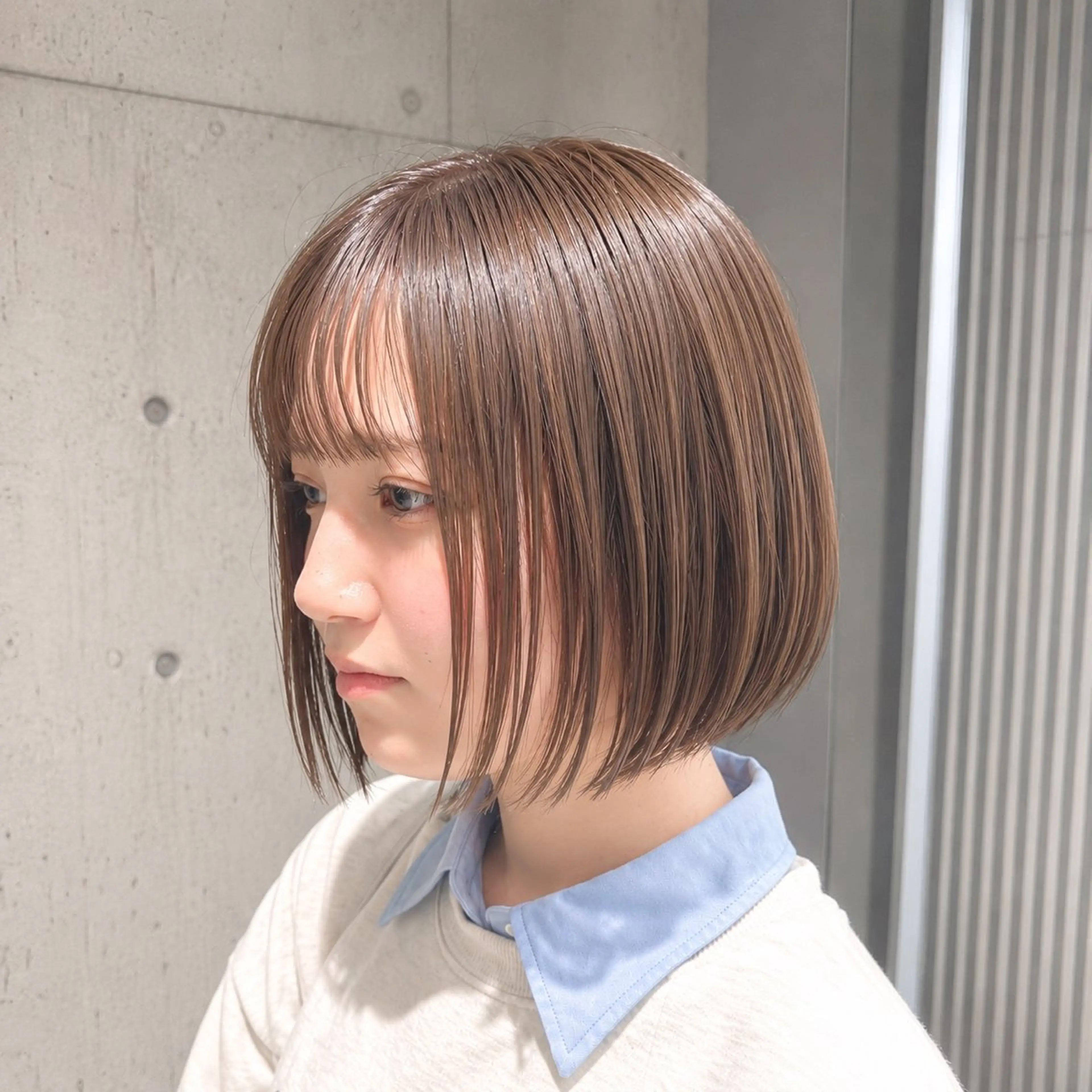 ミディアム カラー ヘアアレンジ カット ヘアカラー トリートメント ボブ×透明感カラー 特化・リクト💥のヘアスタイル