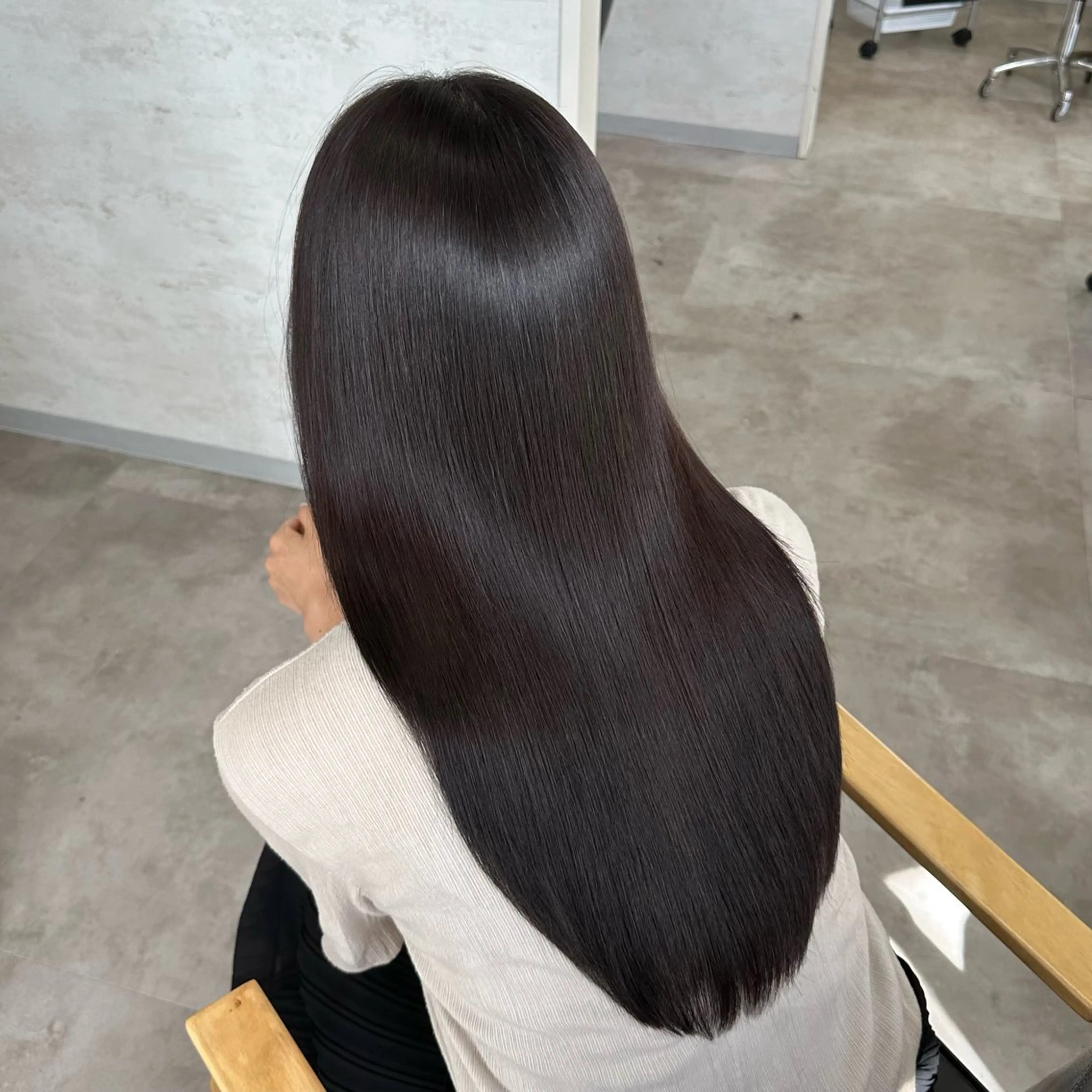 ロング 縮毛矯正 カット 縮毛矯正 maria soa/艶髪ヘアのヘアスタイル