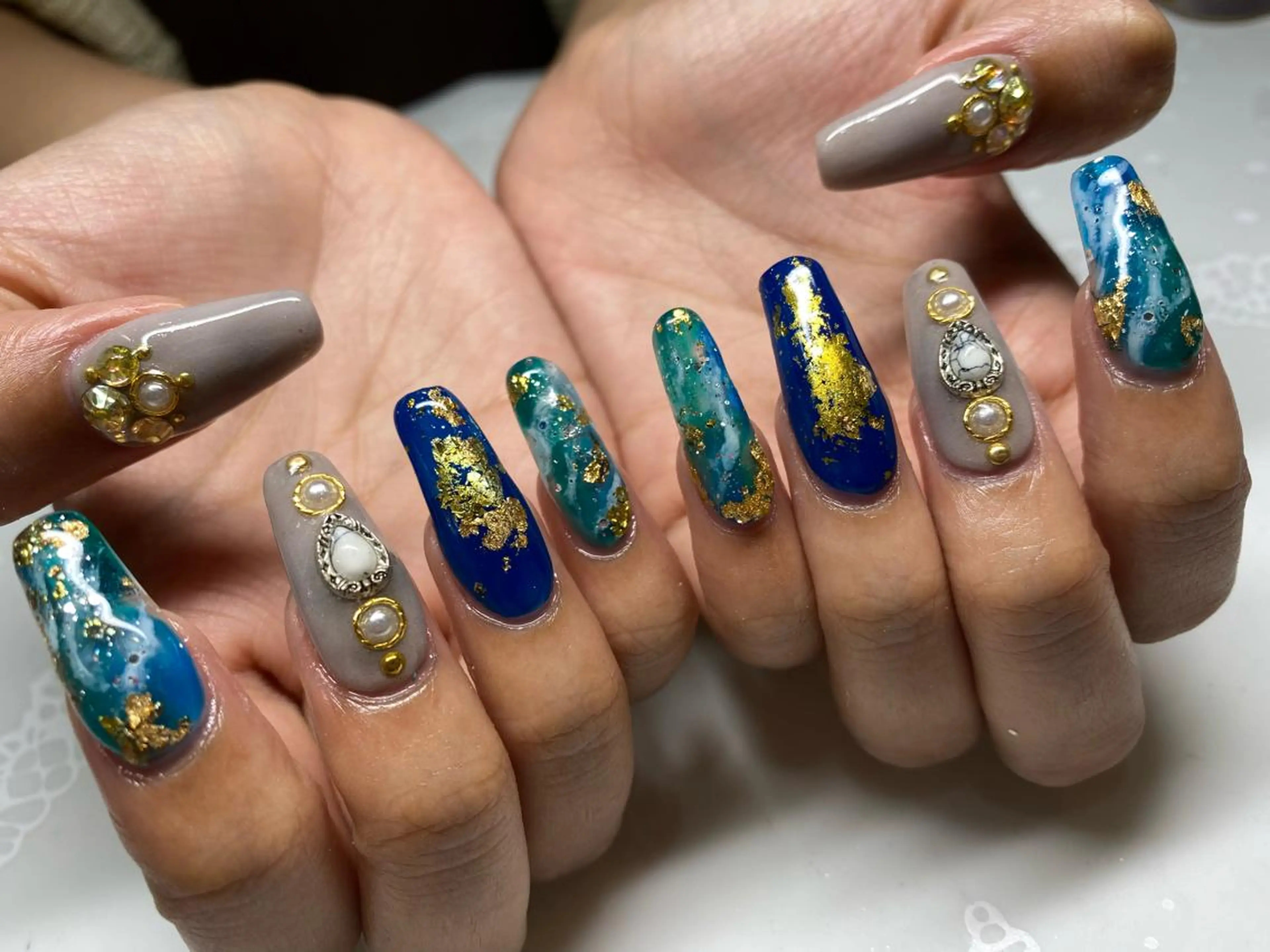 ロング ネイル nail salon azuのネイルデザイン