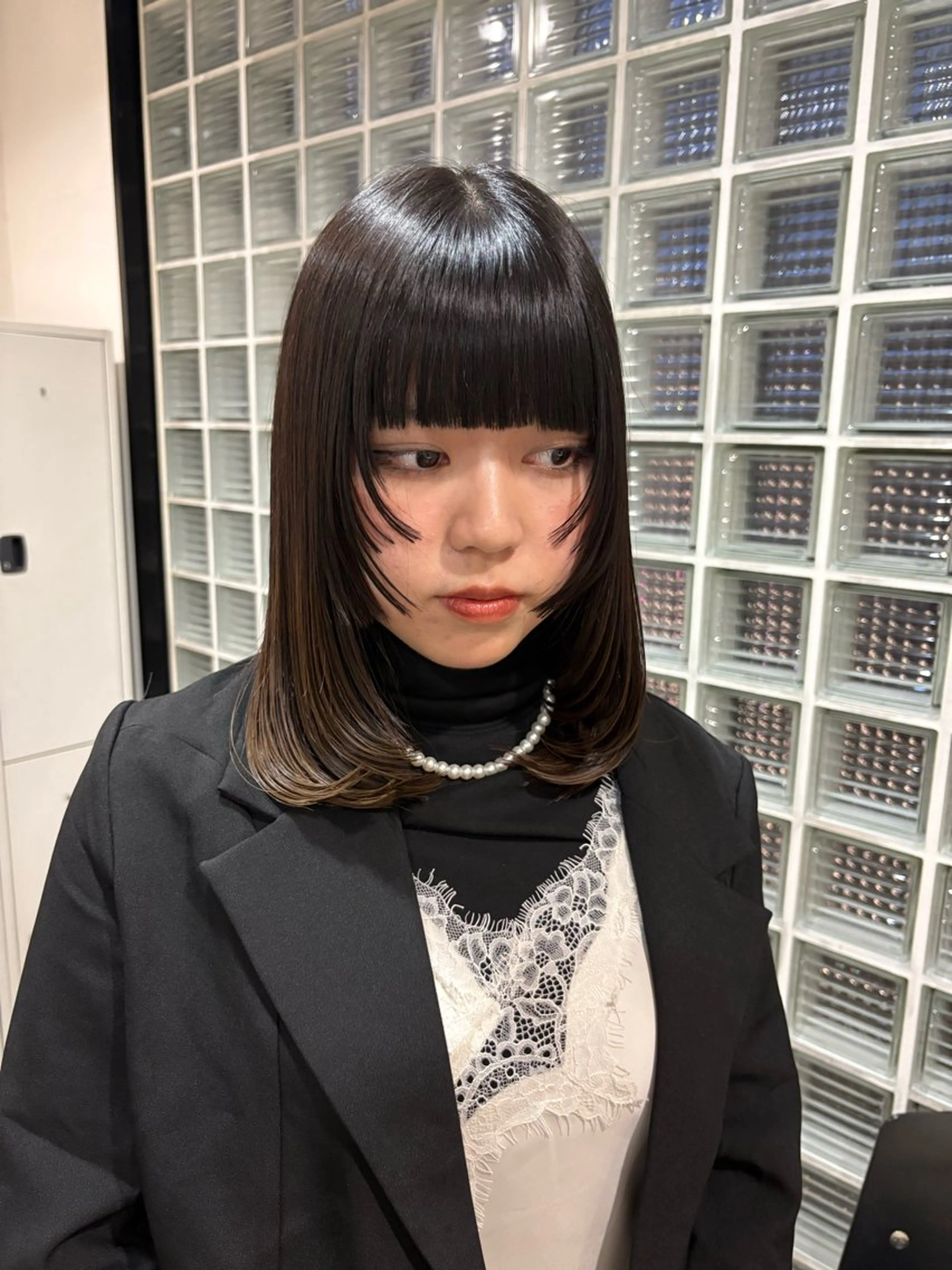 ミディアム カット 琉花/Jrスタイリス ト/レイヤーカットのヘアスタイル