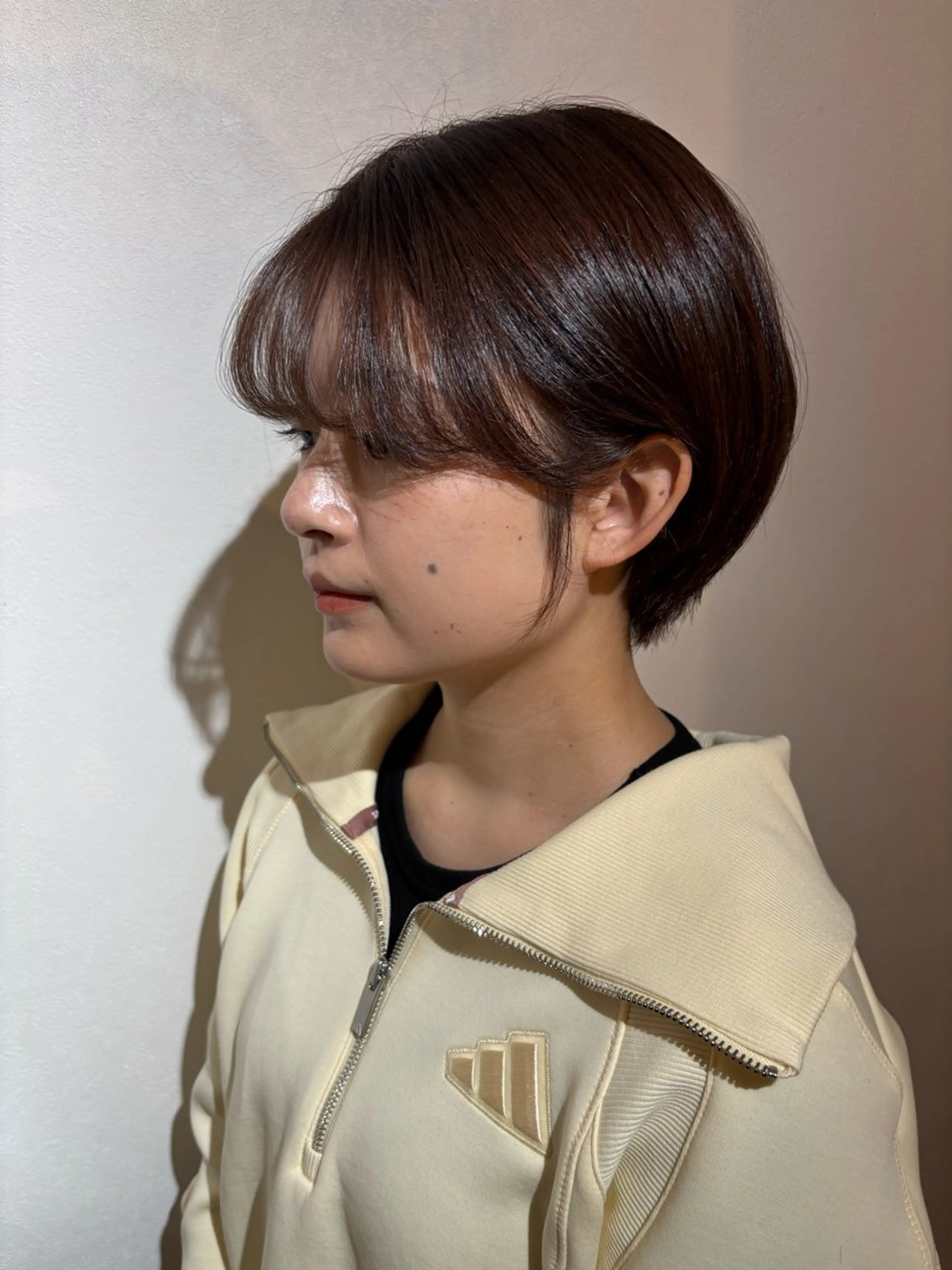 ショート シースルーバング ショートヘア カット ヘアカラー トリートメント 血分 優人のヘアスタイル