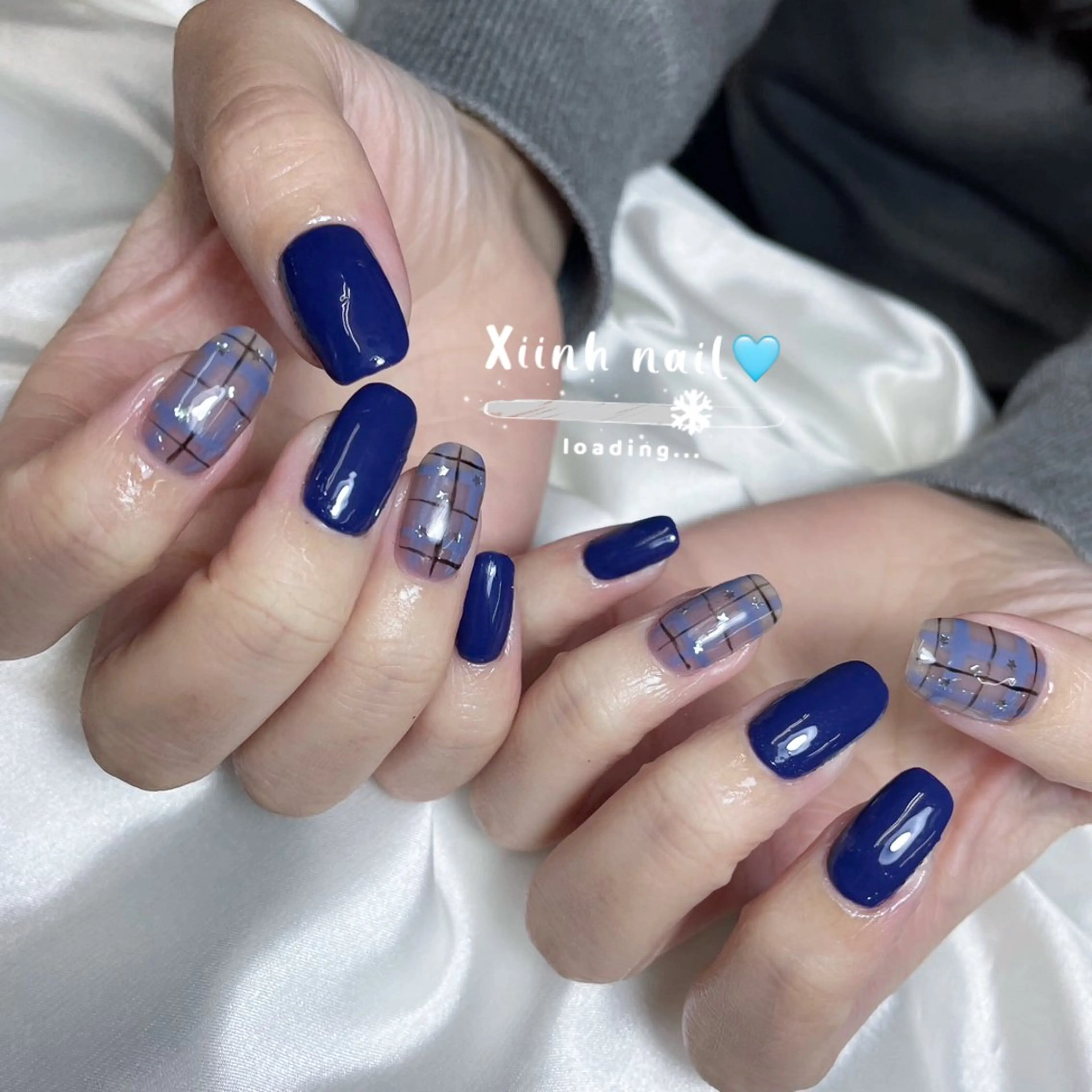 ネイル ブラウン チークネイル 桜ネイル 長さ出し フットネイル ハンドネイル XIINH NAIL SALONのネイルデザイン