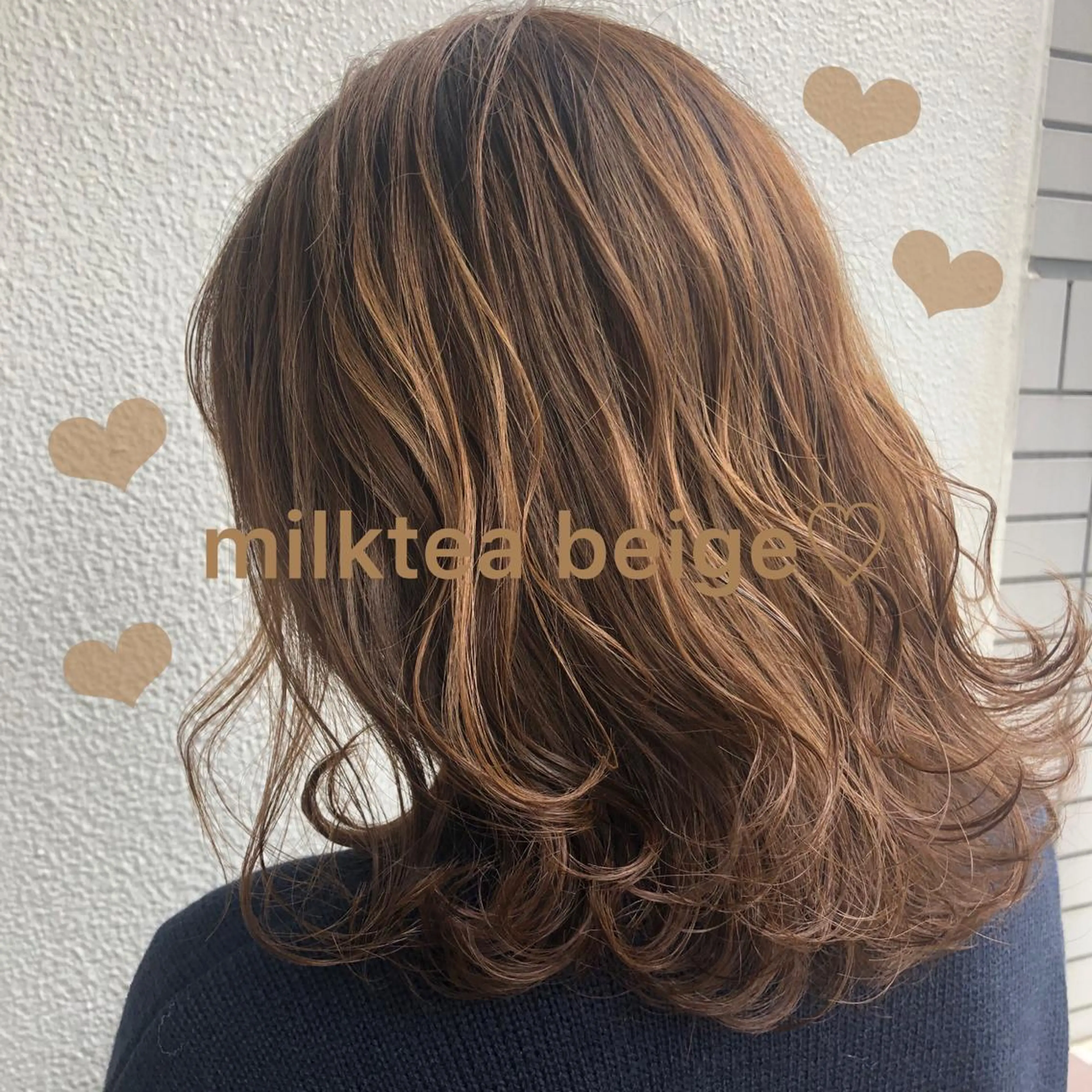 ミディアム カラー レイヤーカット 韓国ヘアayameのヘアスタイル