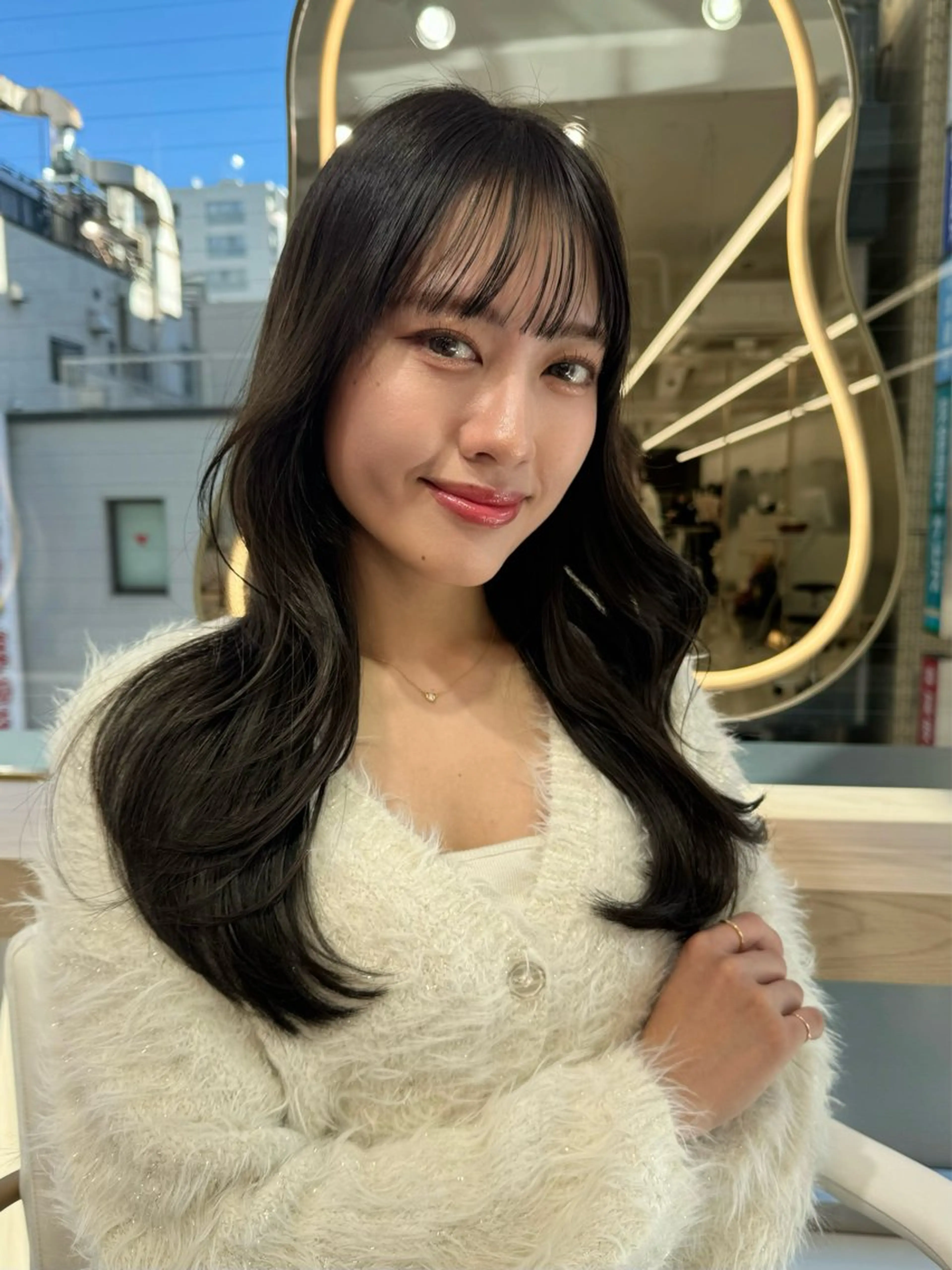 セミロング 顔周り🇰🇷韓国 レイヤー/いづみ💞のヘアスタイル