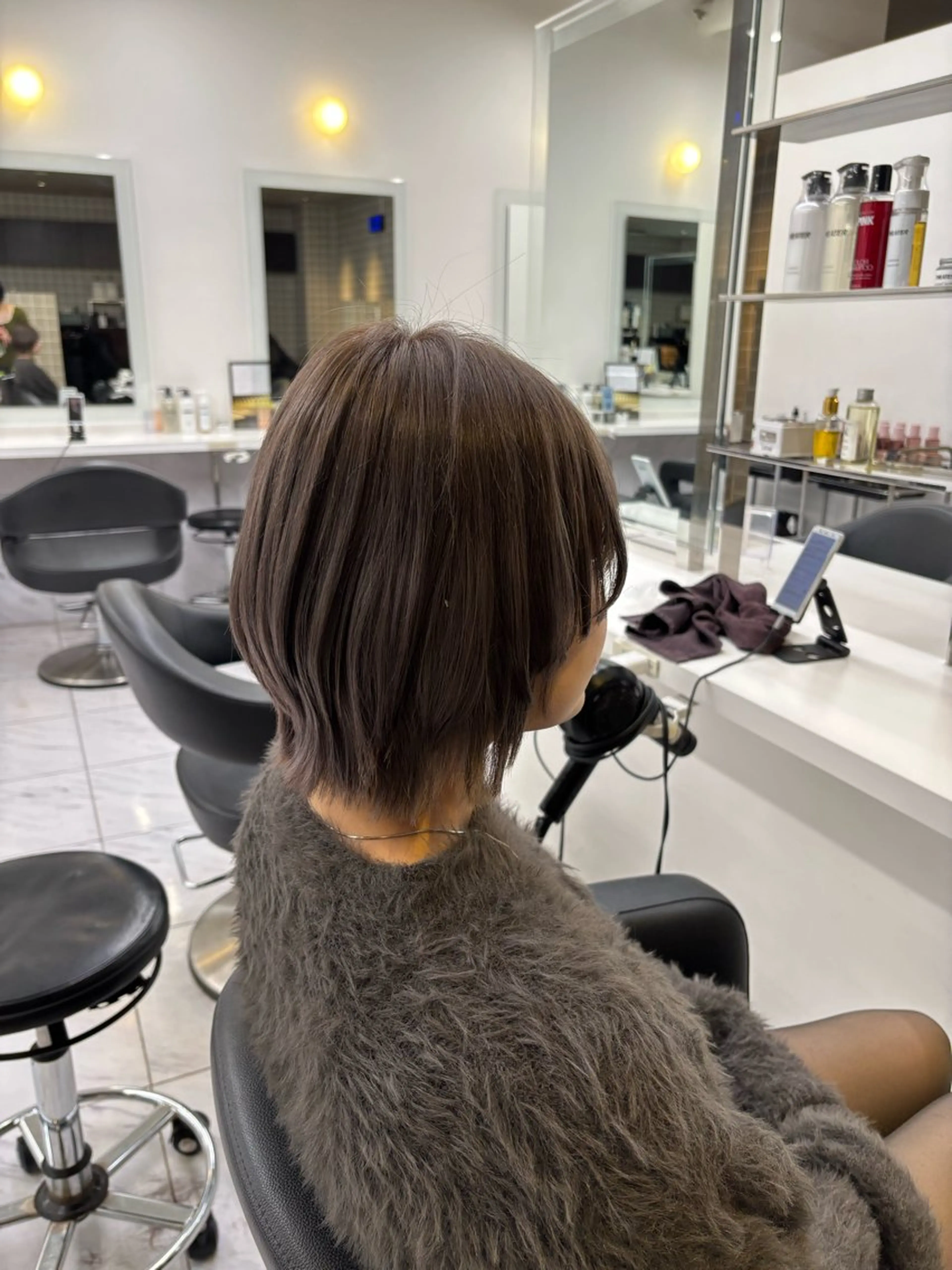 ショート カラー カット ヘアカラー トリートメント ヘッドスパ y2k✩︎⡱レイヤー ウルフ/オリーブ🍀のヘアスタイル