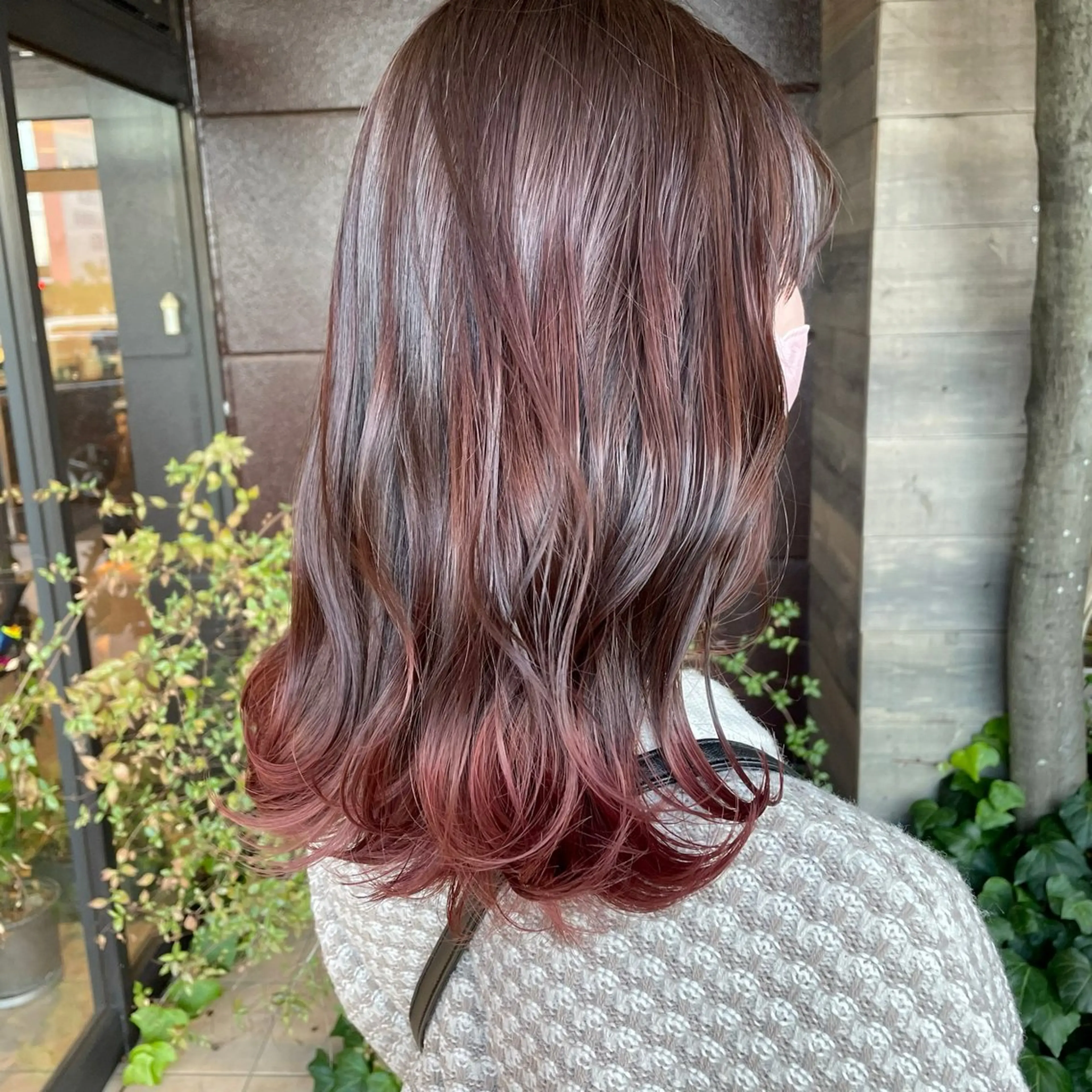 ミディアム 赤み消しカラー 🩵かりんのヘアスタイル