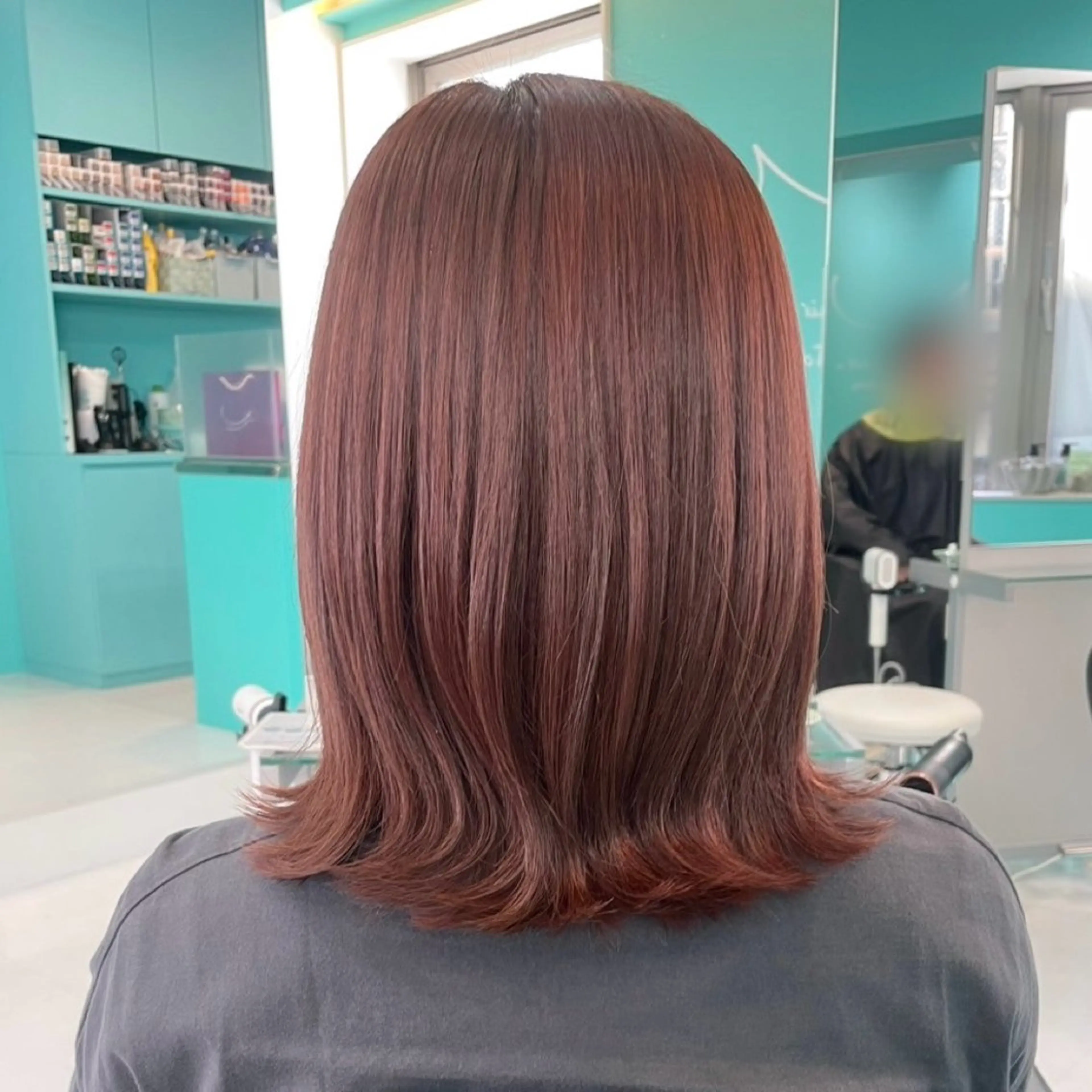 ミディアム カラー ブラウンカラー ピンクカラー ピンクブラウン デザインカラー/ ボブ/Natsukiのヘアスタイル