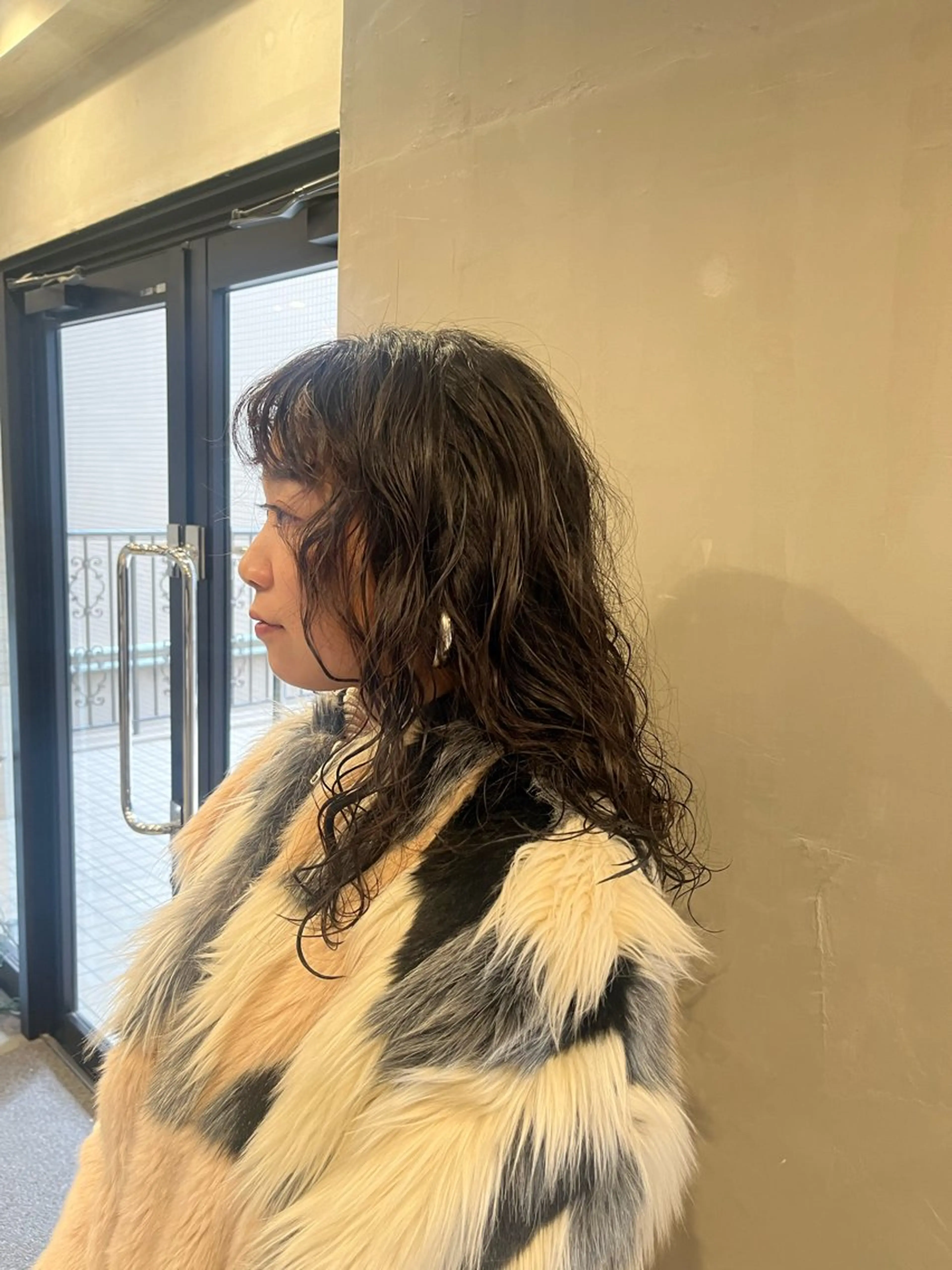 セミロング パーマ カット パーマ みわ/博多 ブリーチ/メンズヘアのヘアスタイル