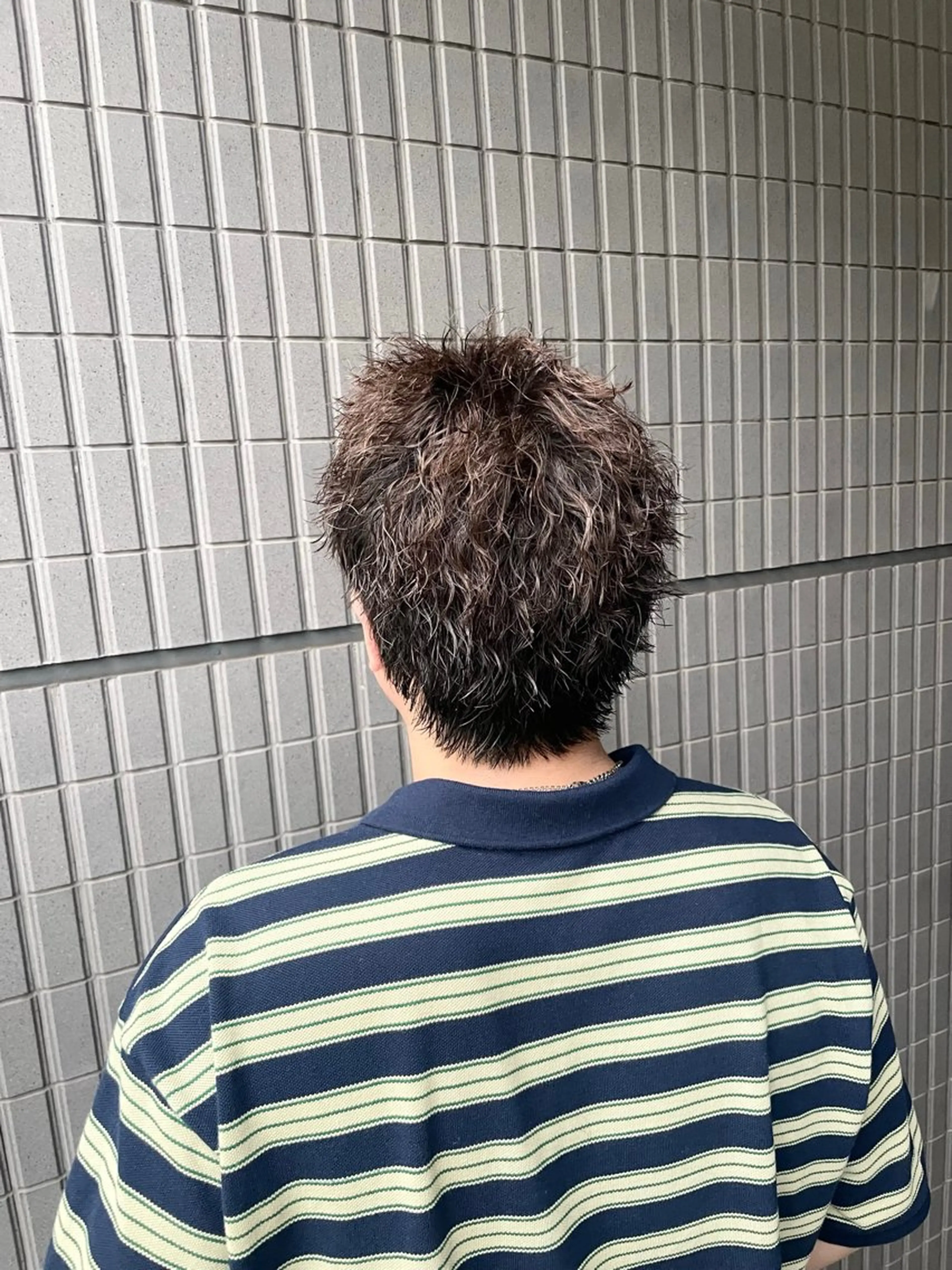 ショート パーマ メンズ カット パーマ 野町好花 レイヤー/髪質改善のヘアスタイル