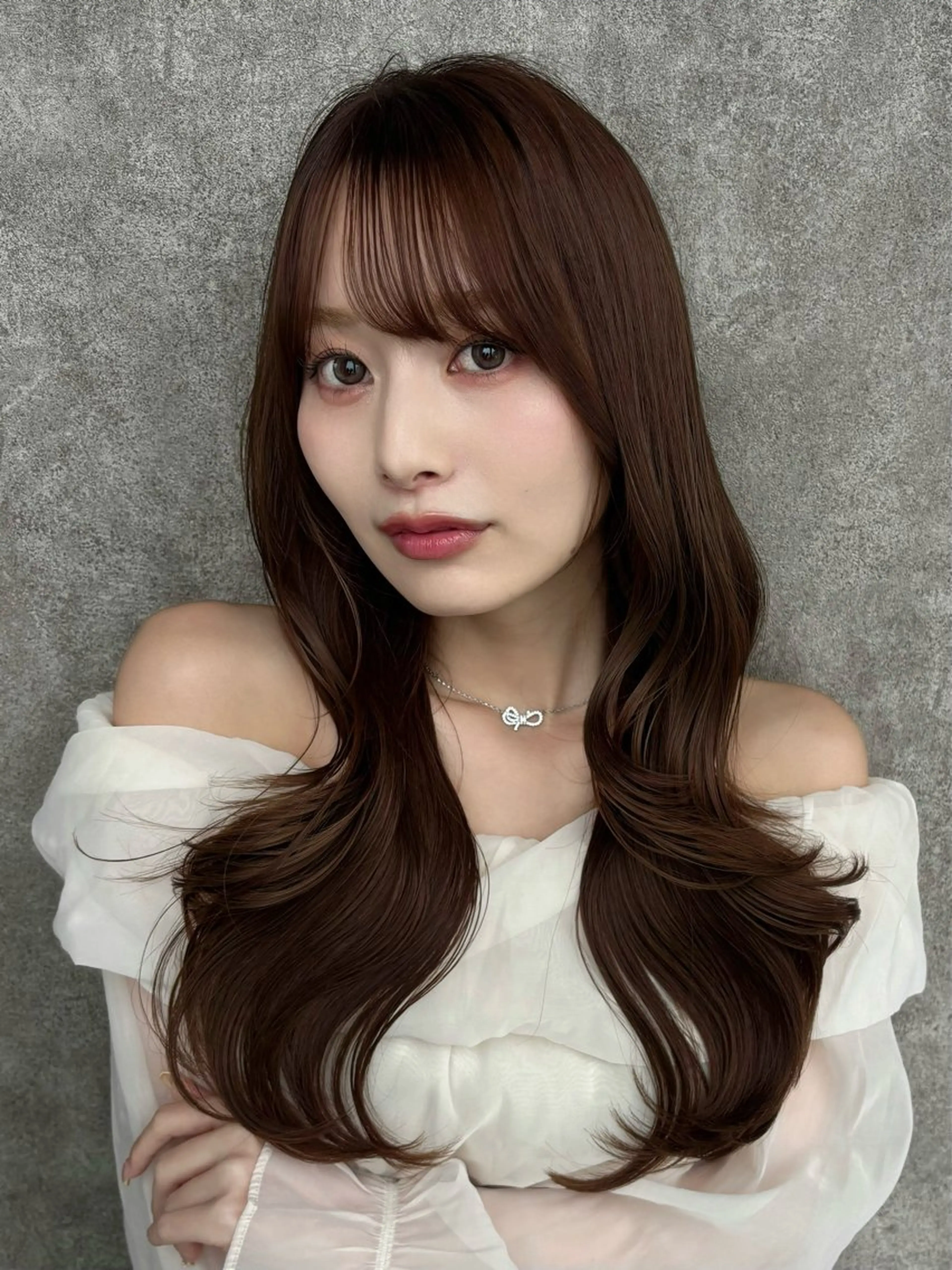 ロング カラー カット ヘアカラー トリートメント 🤍韓国風レイヤー/ 艶髪🤍鳥越美羽のヘアスタイル