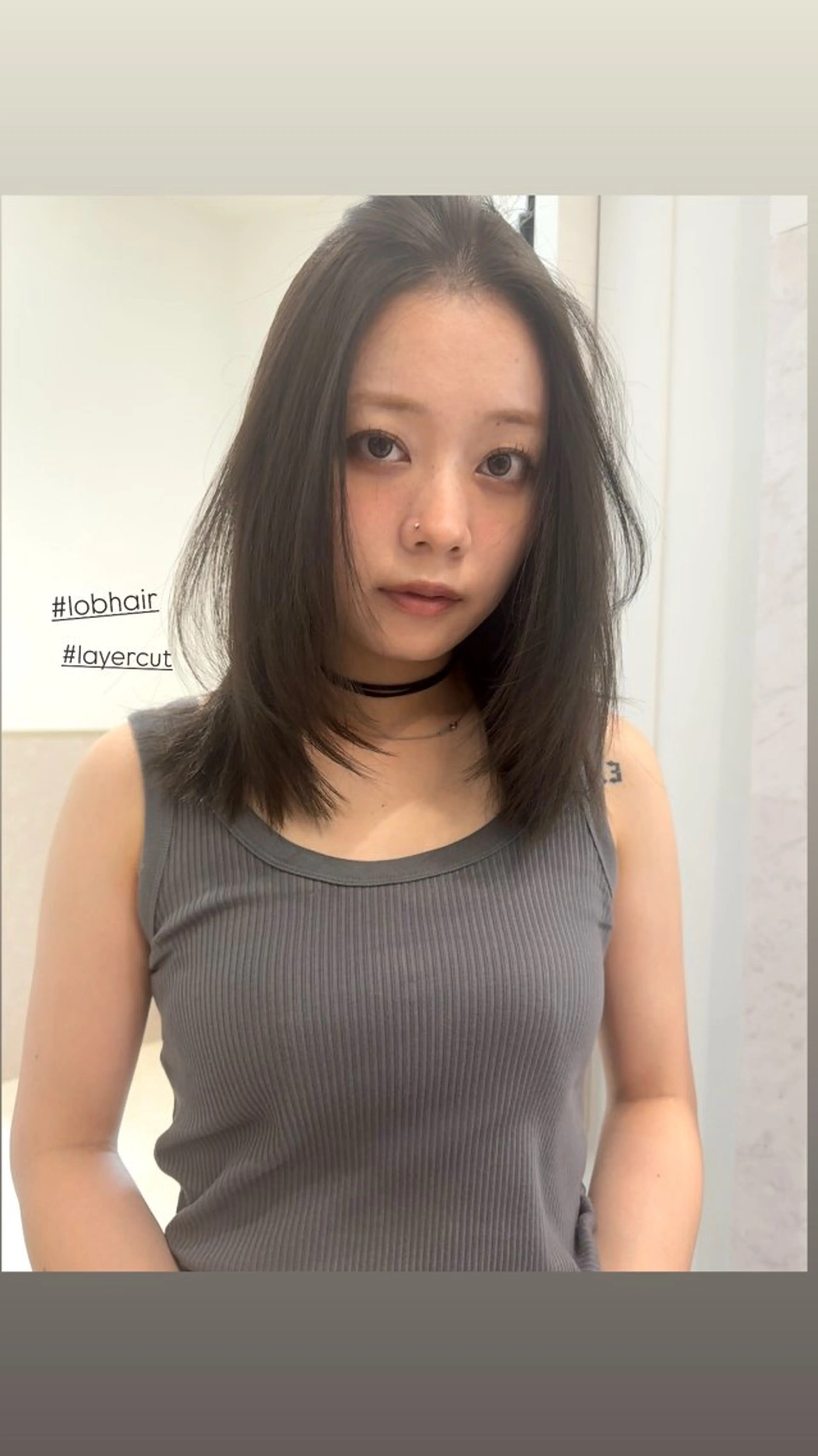 ミディアム 捺葵 @72tomi__のヘアスタイル